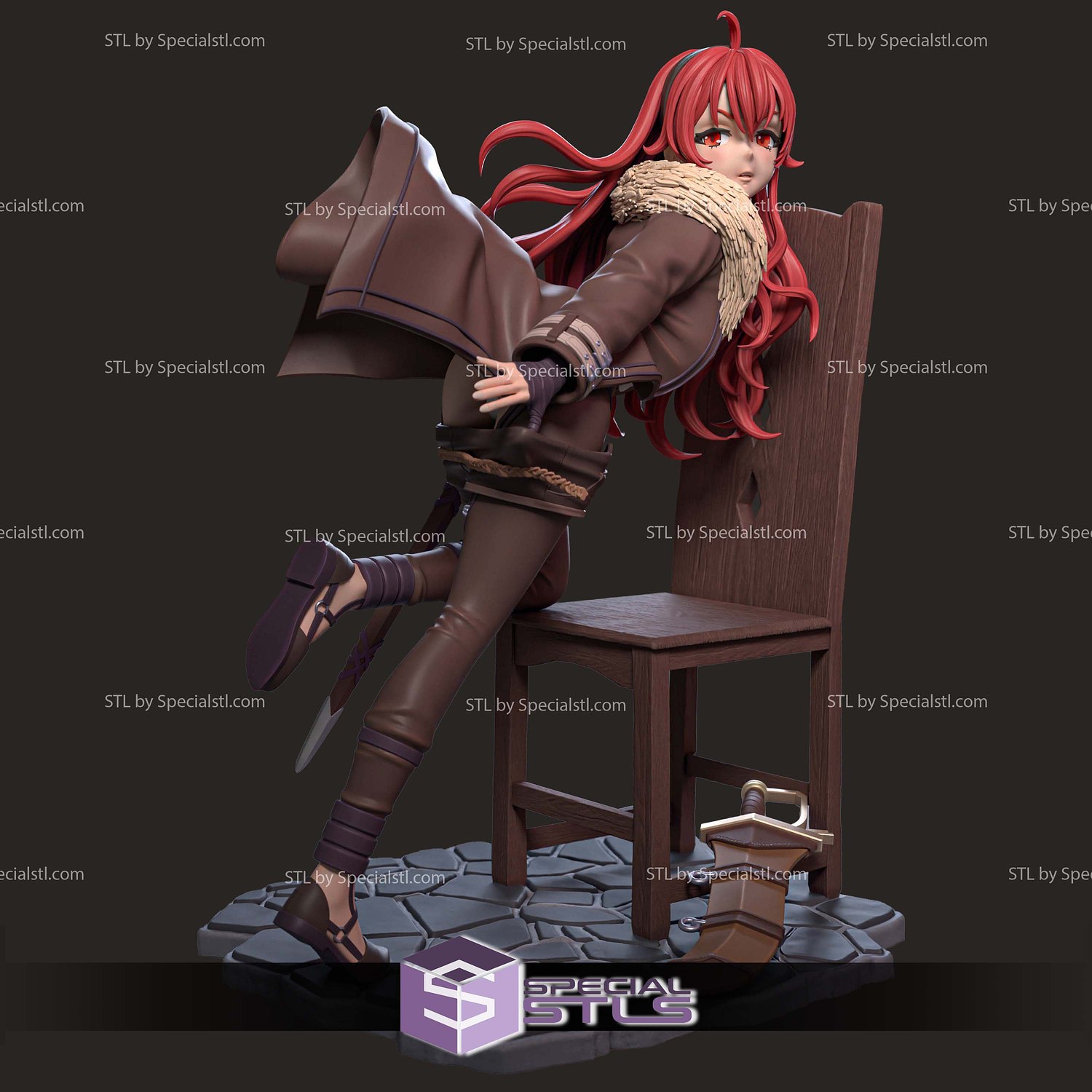 Eris Greyrat Berserker Version 3D Printer Files STL Model — view 2