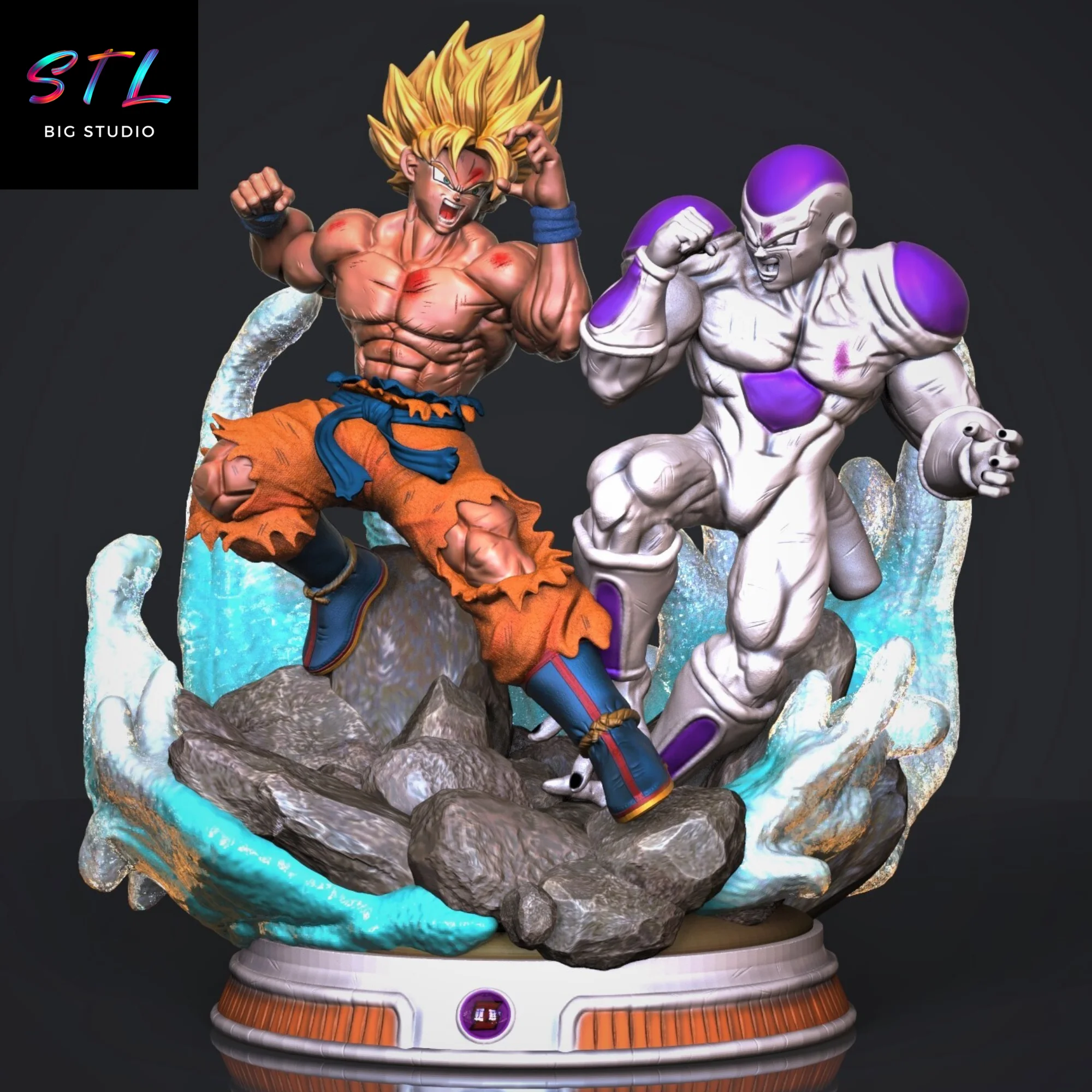 Goku vs Frieza STL | 3D Printable Dragon Ball Z Diorama Model