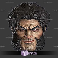 Custom Figure Head STL Collection - Wolverine Ultimate Smirking 3D Model