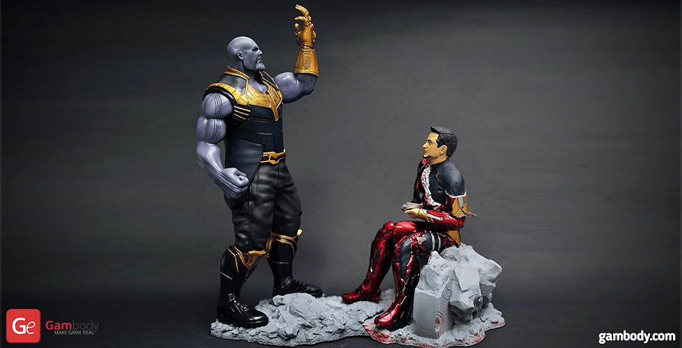 The Defeated Iron Man 3D Miniature for Diorama | Assembly STL Model