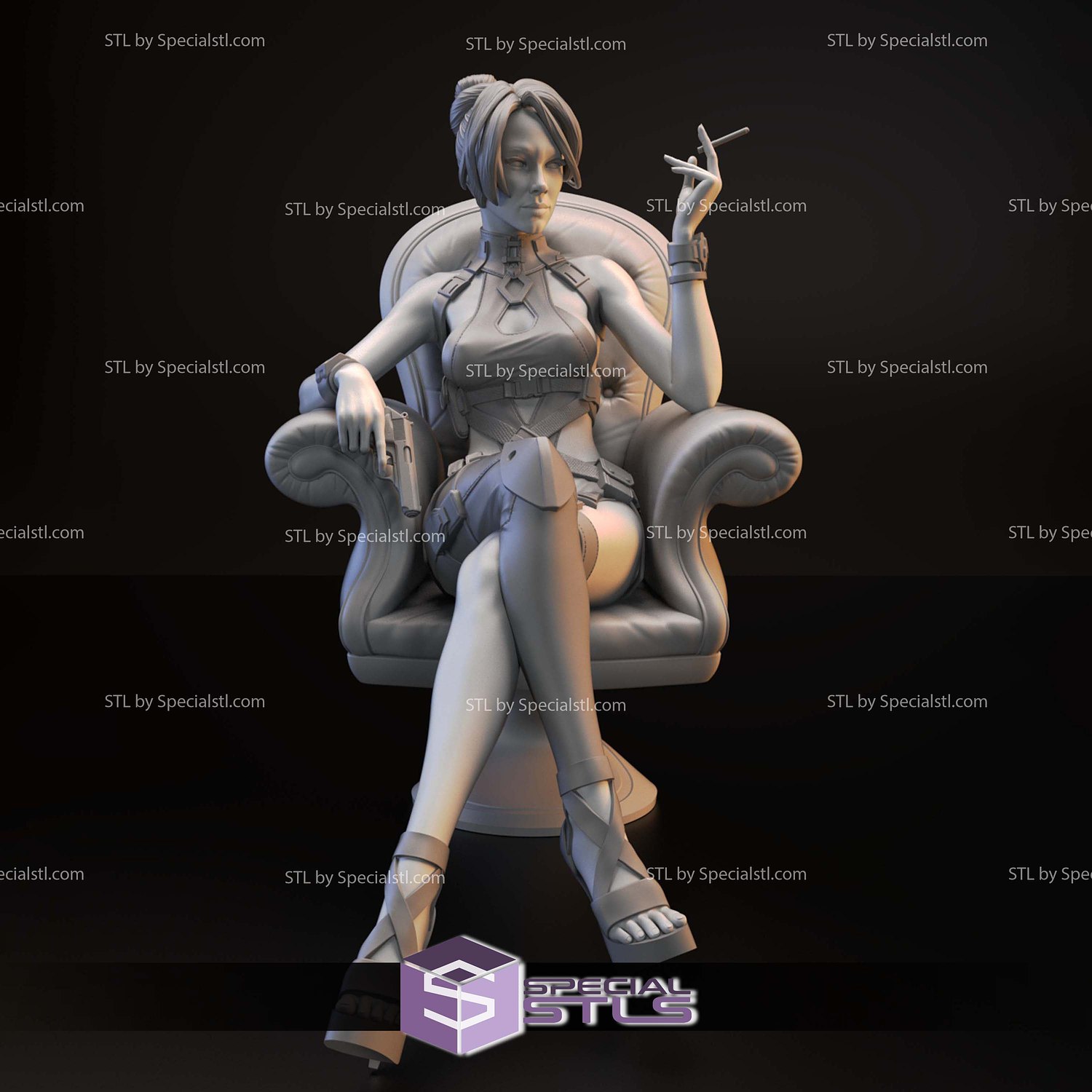 Madame Assassin 3D Printer Files STL Model — view 2