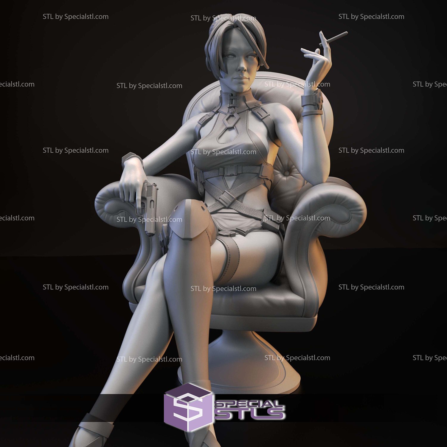 Madame Assassin 3D Printer Files STL Model — view 4