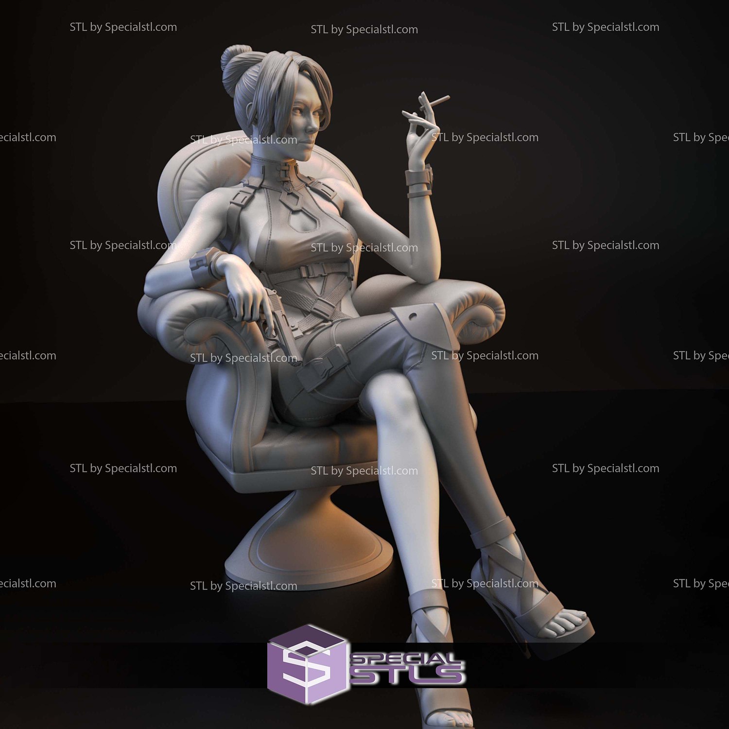 Madame Assassin 3D Printer Files STL Model — view 5