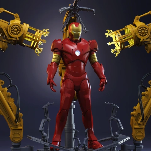 Iron Man \u0026 Suit-Up Gantry in Diorama 3D Printer Files | Assembly STL Model