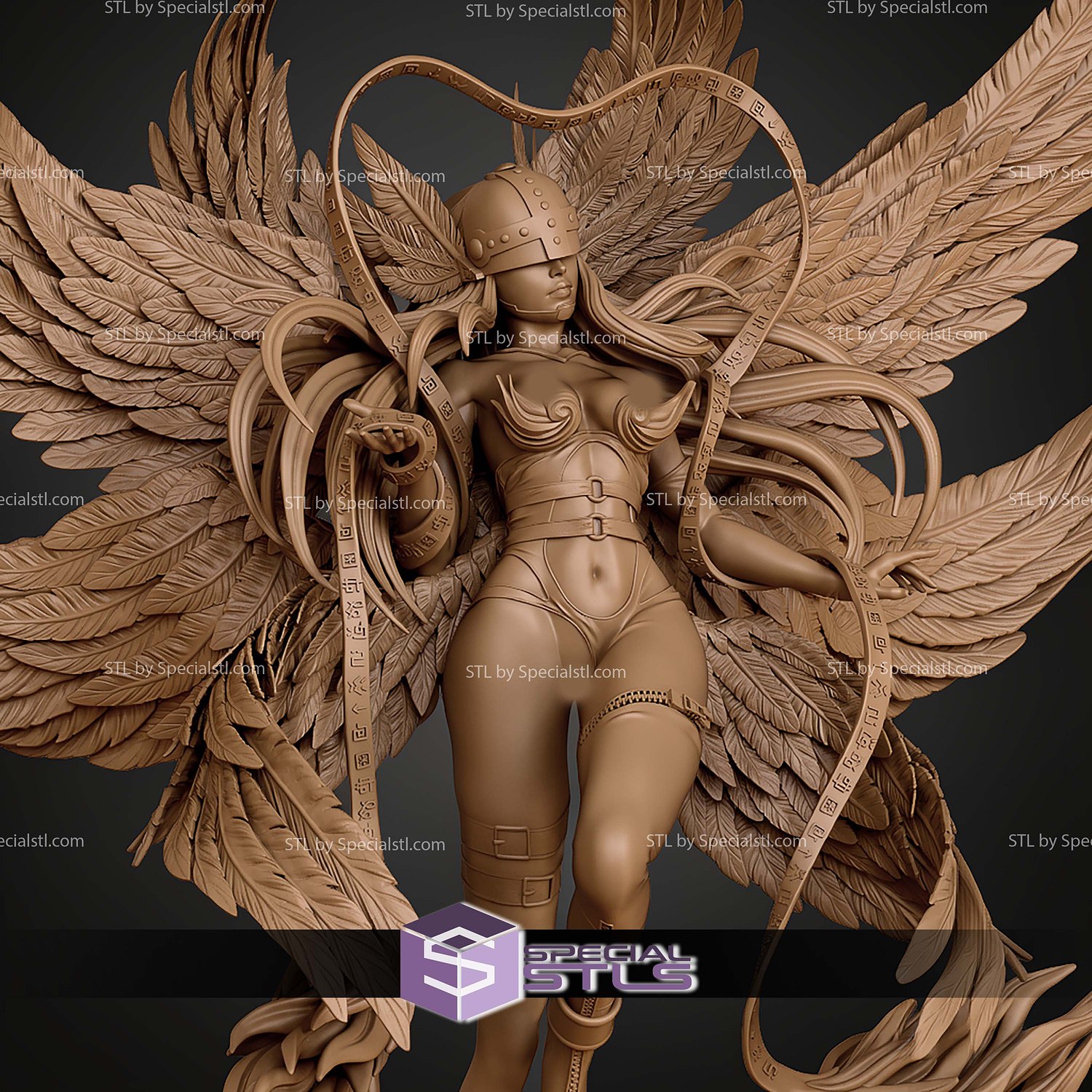 Angewomon Digimon 250mm ALT STL Files 3D Model — view 2
