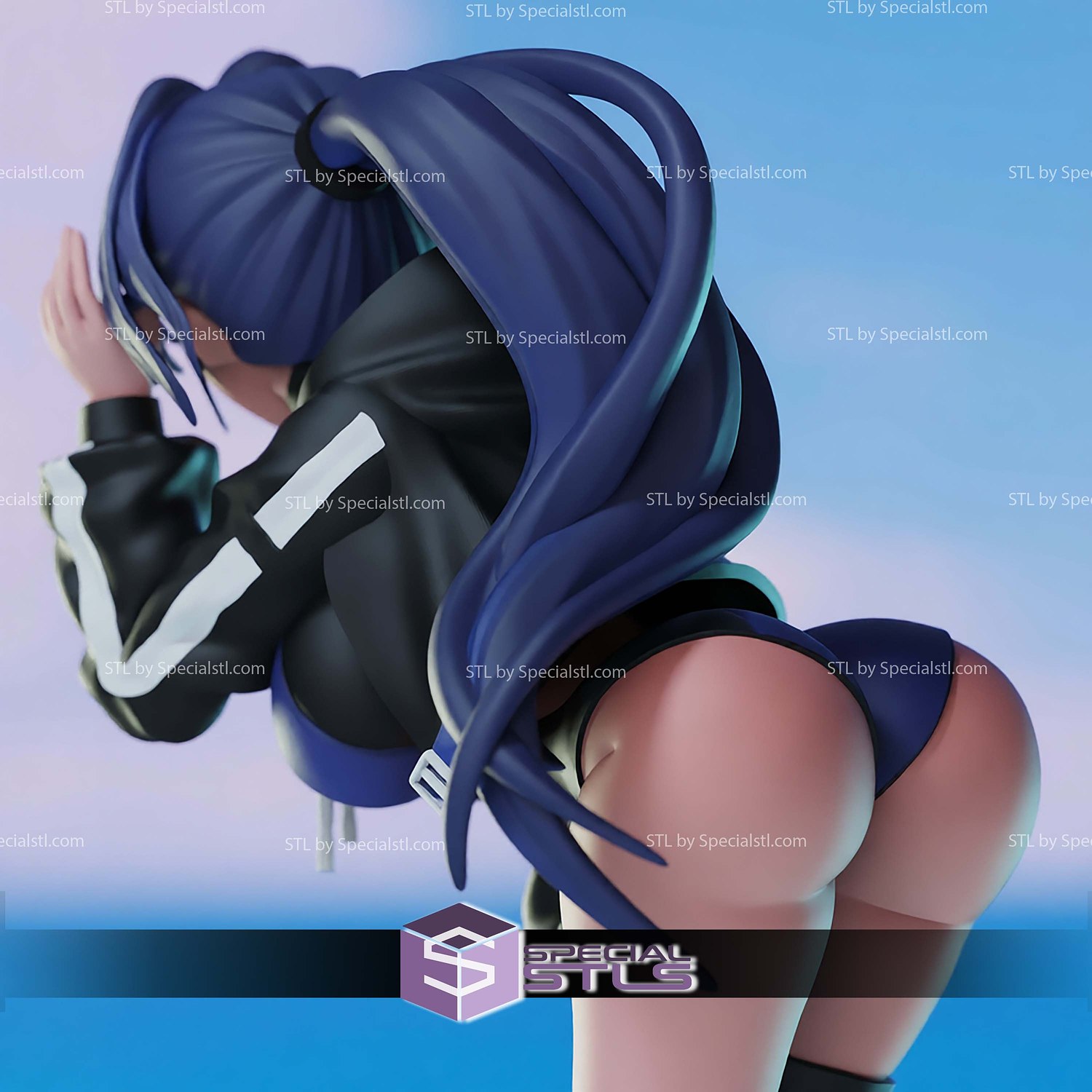 Ouro Kronii Summer Outfit STL Files 3D Model — view 5