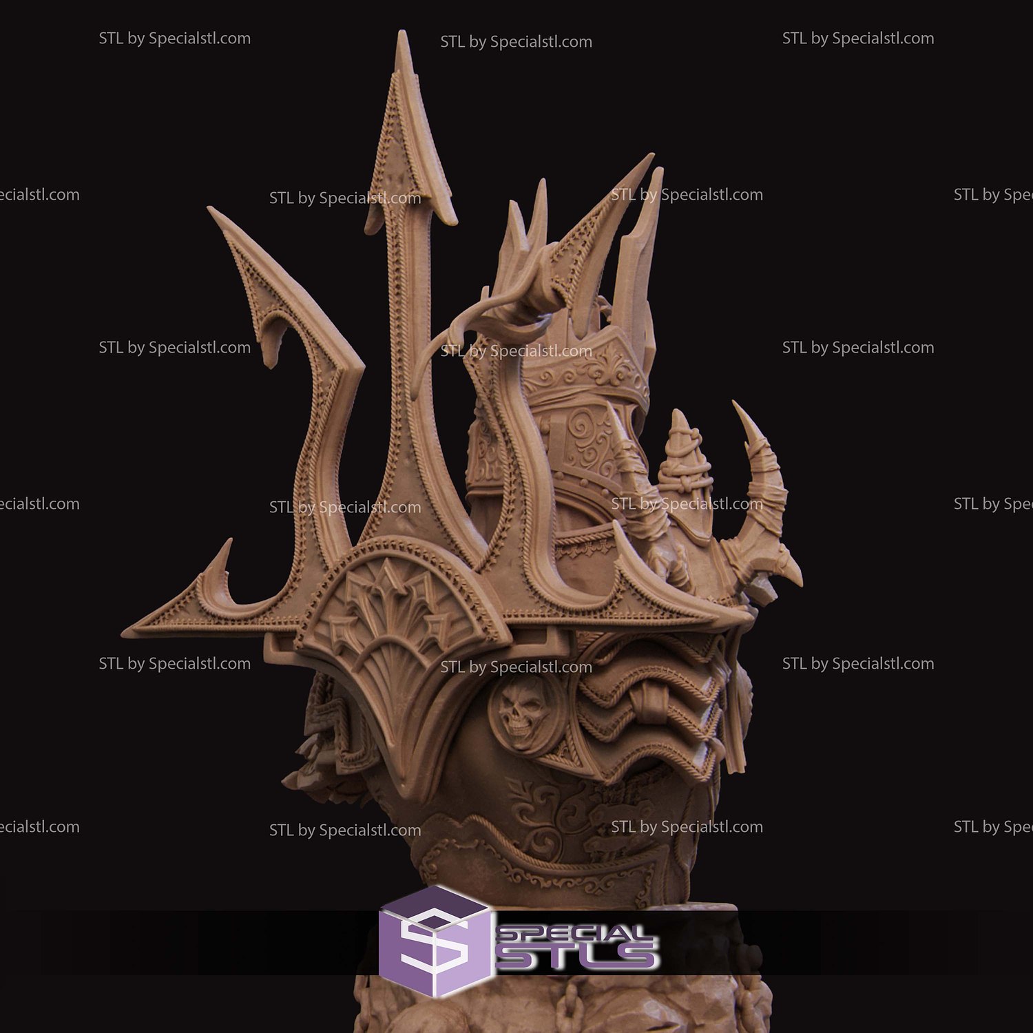 Four Horseman Conquest Bust Sculptures 3D Printing STL Model — view 3