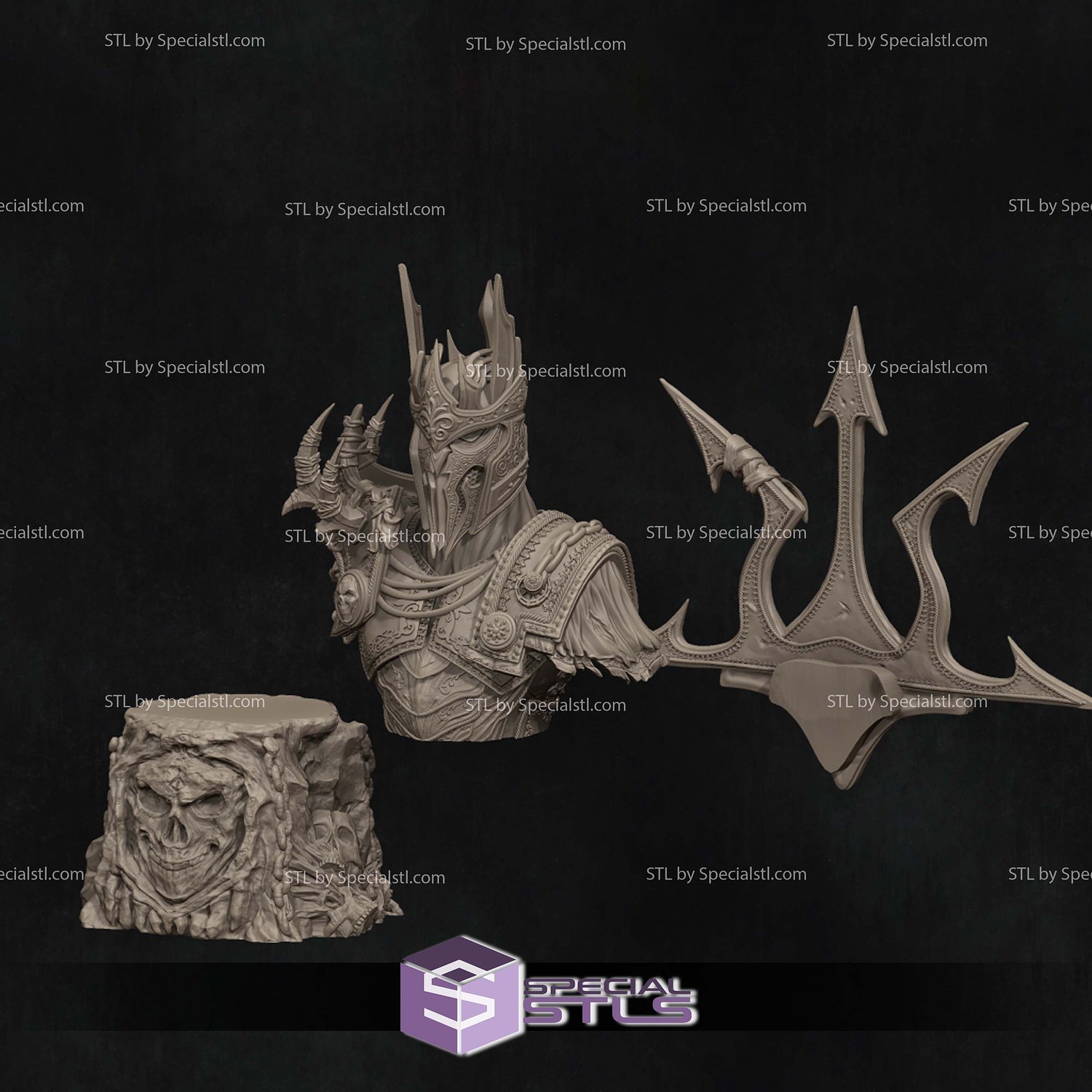 Four Horseman Conquest Bust Sculptures 3D Printing STL Model — view 4