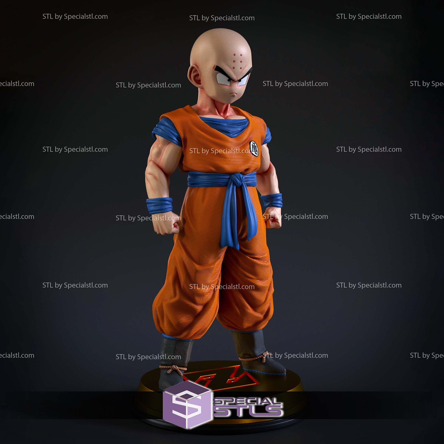 Krillin Z Warrior STL Printer Files 3D Model — view 2