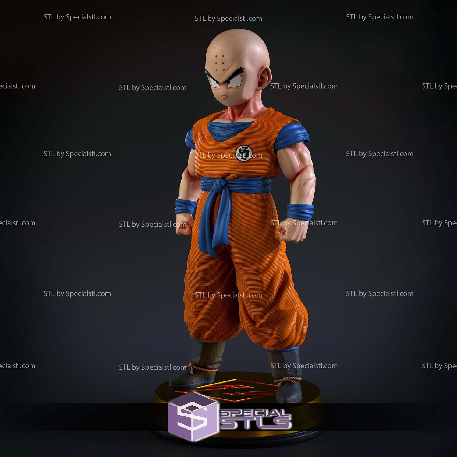 Krillin Z Warrior STL Printer Files 3D Model — view 5