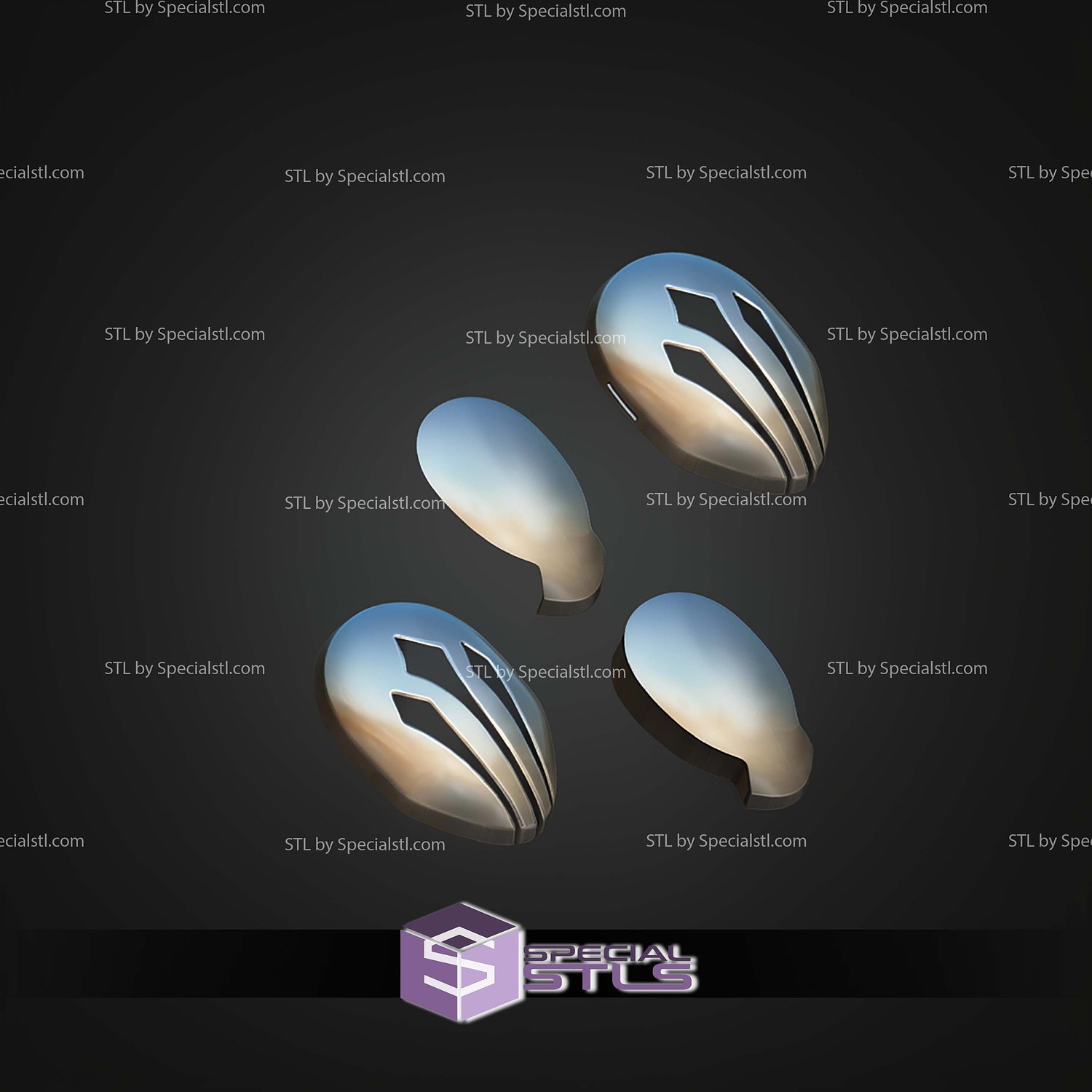 Cosplay STL Files Prowlers Midnight Mask Warcraft 3D Model — view 2