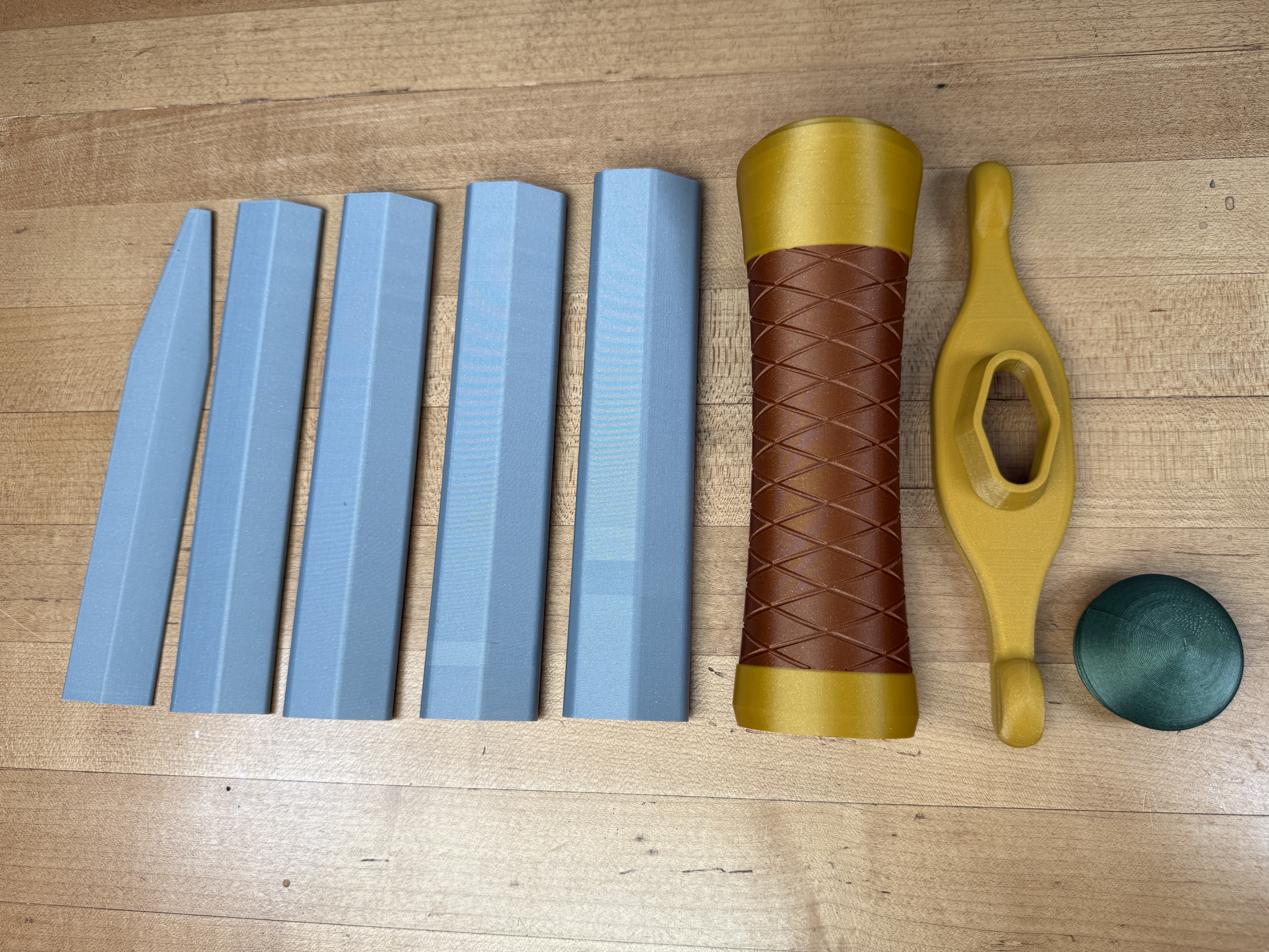 Collapsing Z-Sword 3D STL Model — view 4