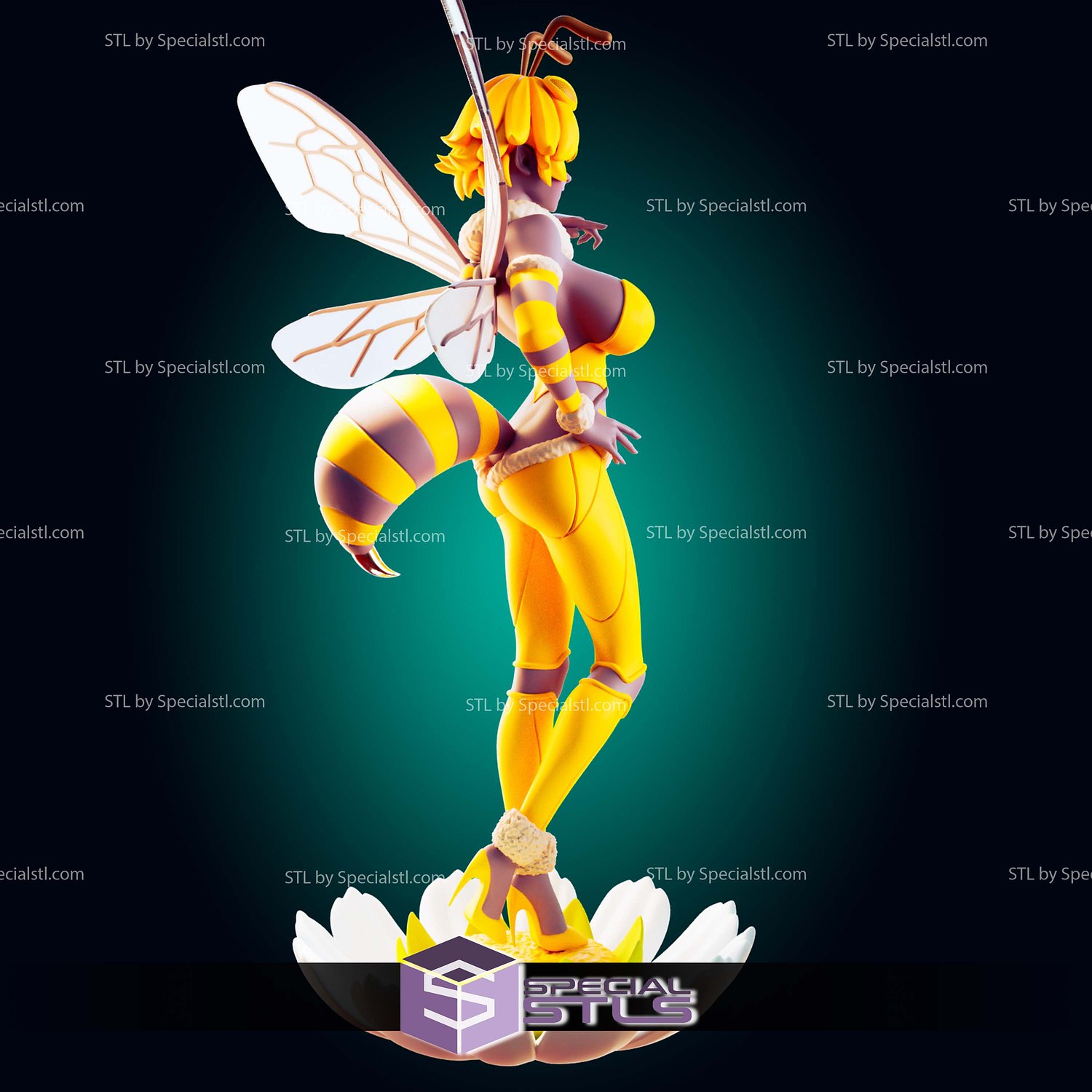 Bee Waifu Monster Girl STL Files 3D Model — view 3