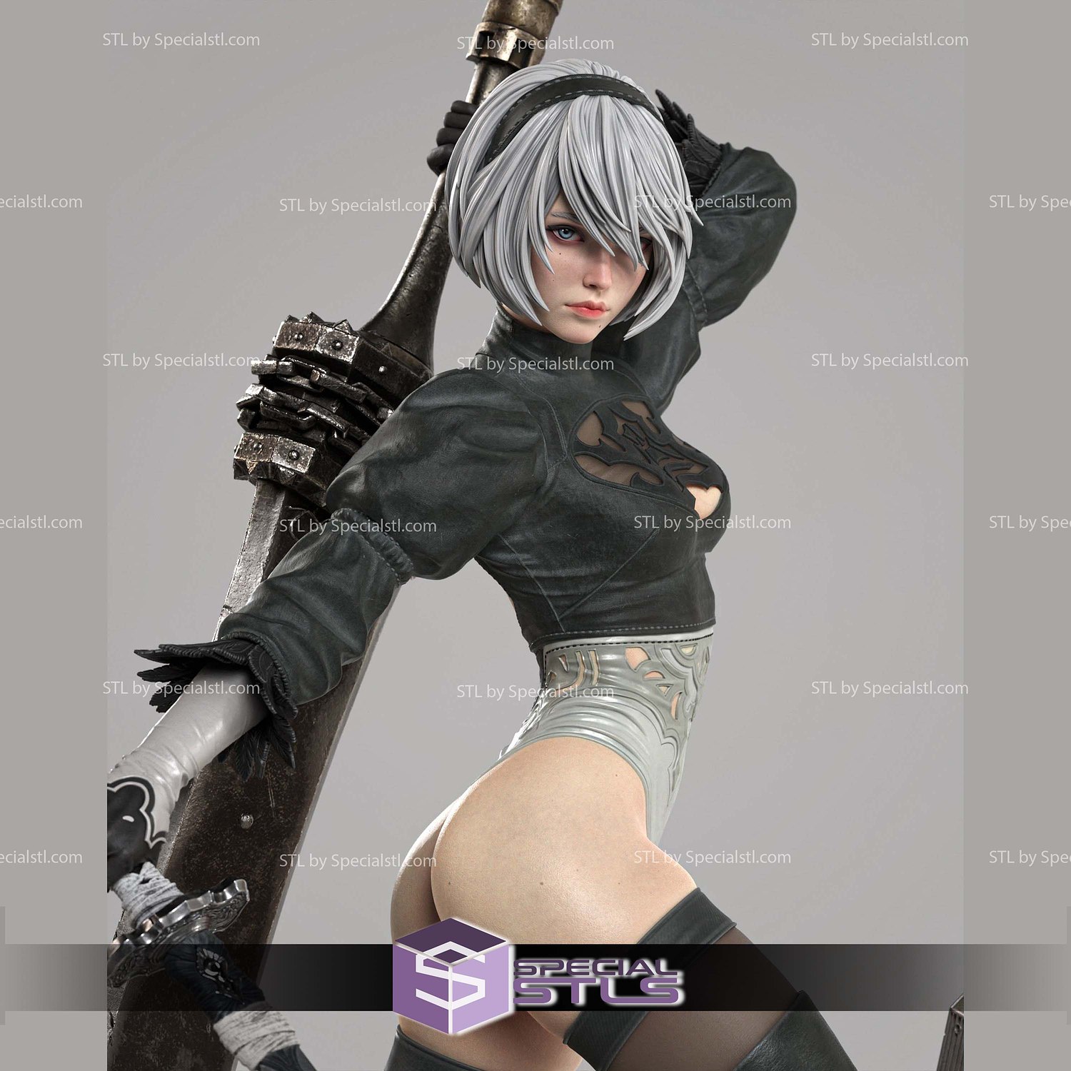 2B Nier Automata Flower Base 391mm 3D Printer Files STL Model — view 4
