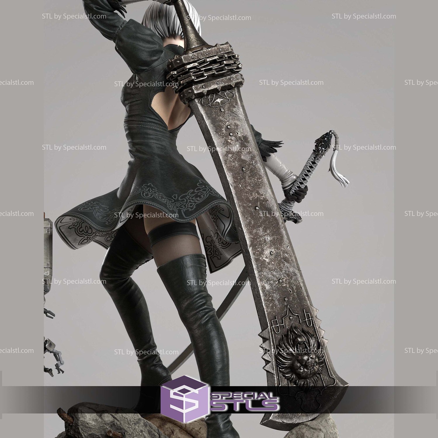 2B Nier Automata Flower Base 391mm 3D Printer Files STL Model — view 5