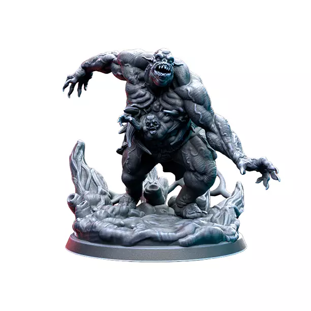 Devourer On 2 Inch Base VIII - Heroic Scale Miniature 3D STL Model