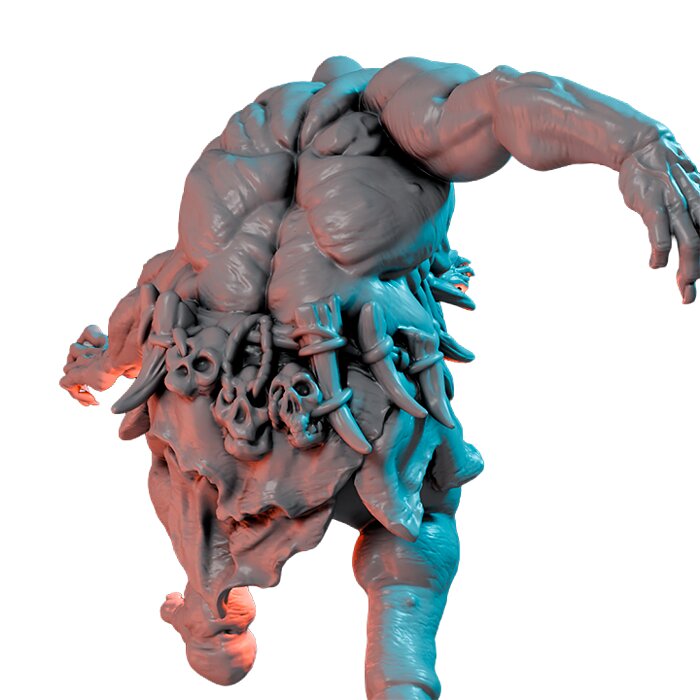 Devourer On 2 Inch Base VIII - Heroic Scale Miniature 3D STL Model — view 2