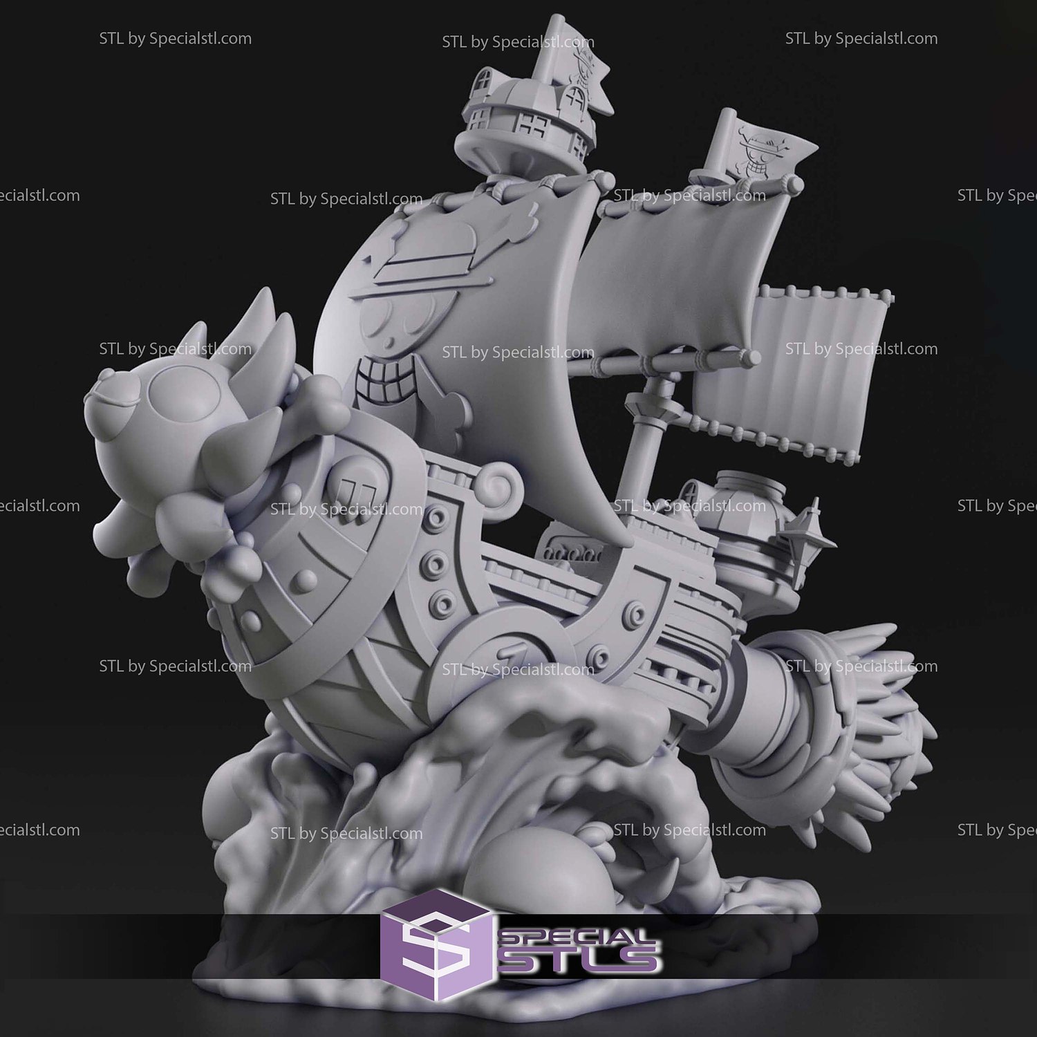 Chibi Thousand Sunny STL Files 3D Model — view 6