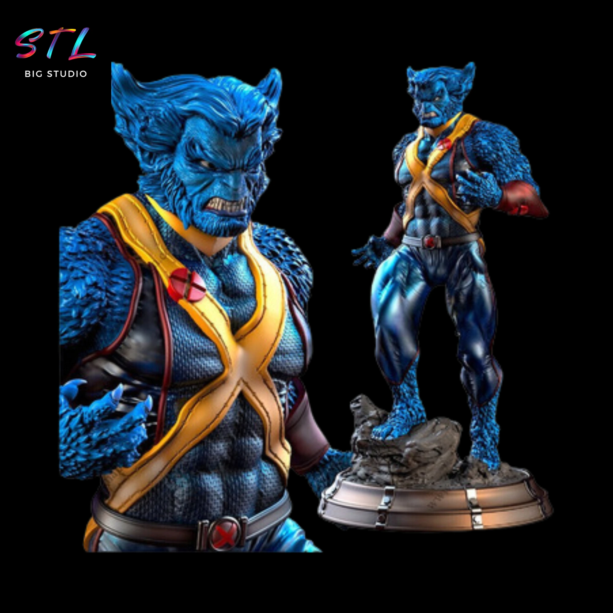 Beast Figure STL | X-Men Marvel | 3D Printable Model Model