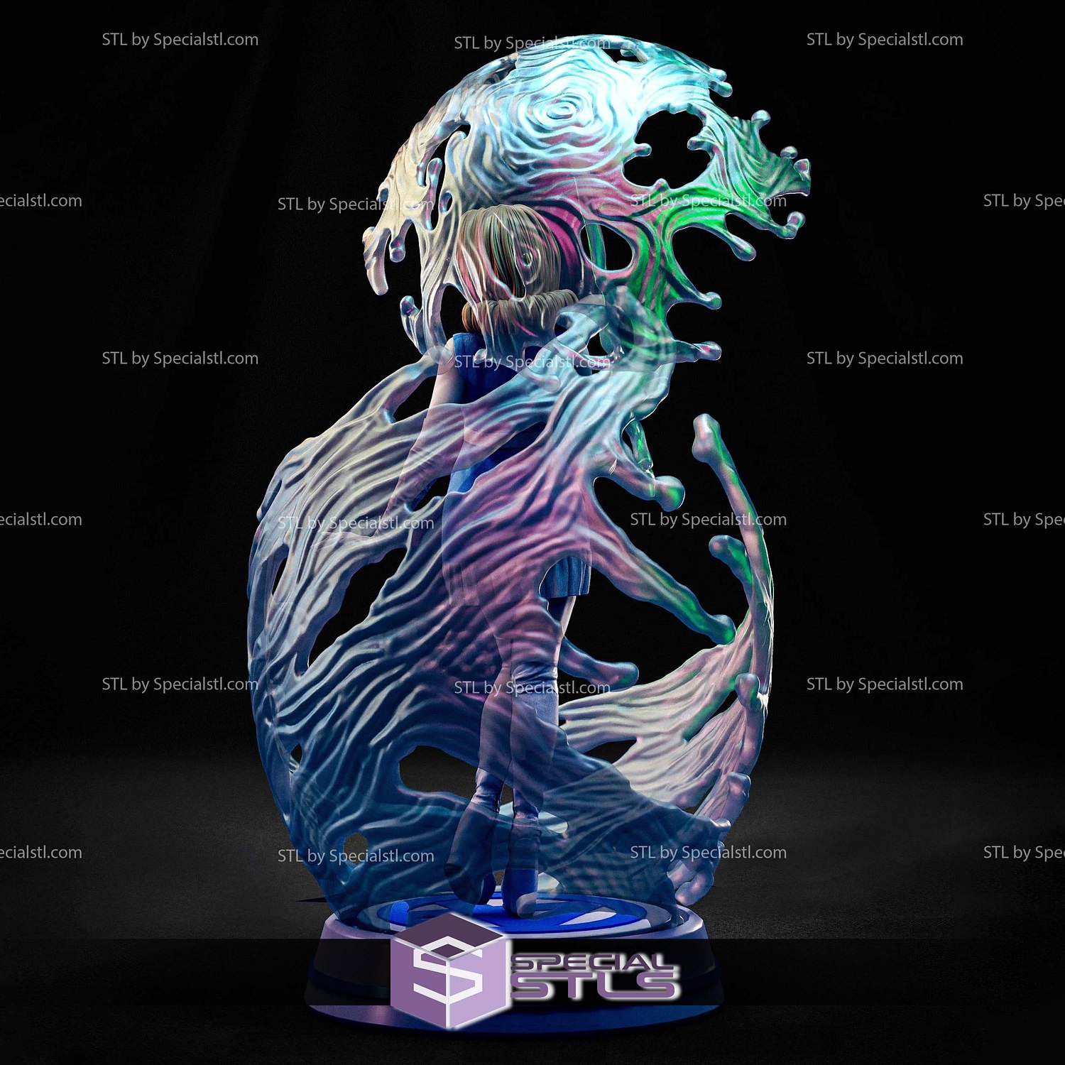 Invisible Woman Umbrella STL Files 3D Model — view 2