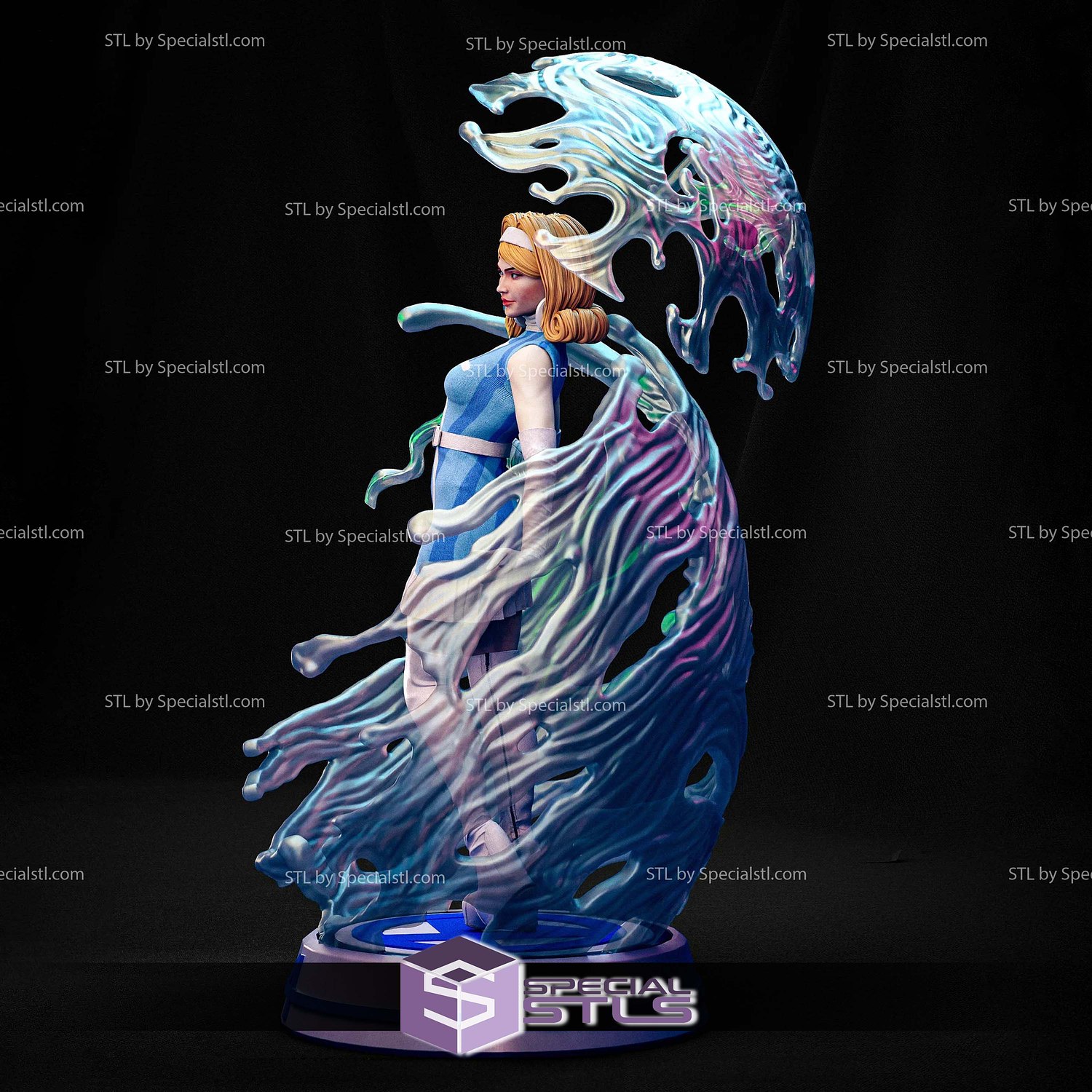Invisible Woman Umbrella STL Files 3D Model — view 3