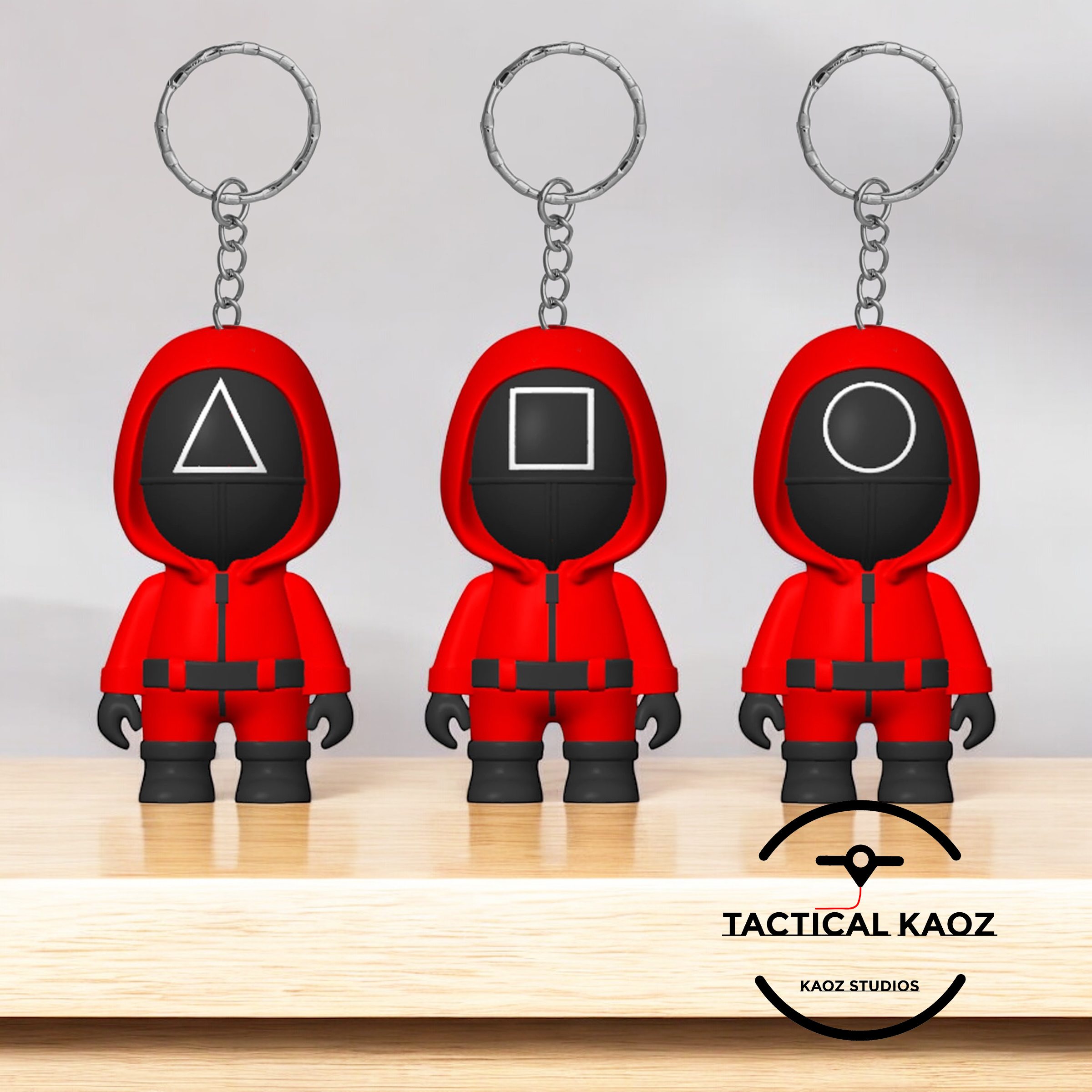 Squid Game Guards Keychain & Figurine Set 3D STL Model