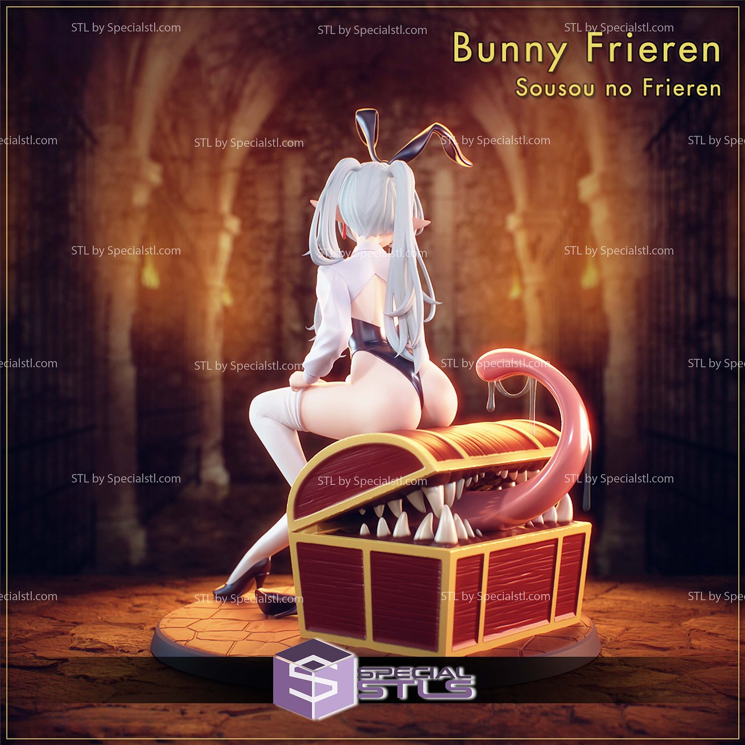 Bunny Frieren and Mimic Chest STL Files 3D Model — view 3