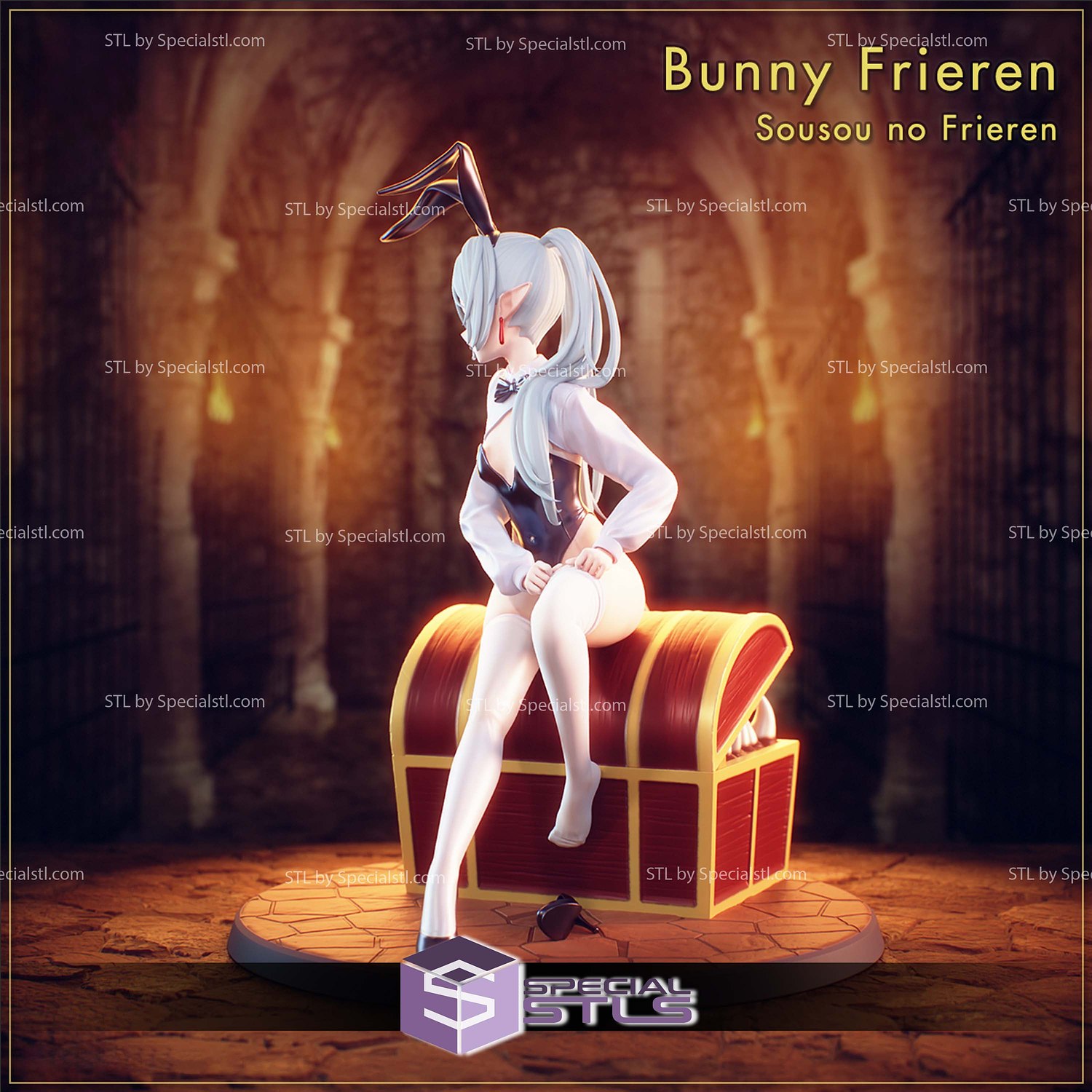 Bunny Frieren and Mimic Chest STL Files 3D Model — view 4