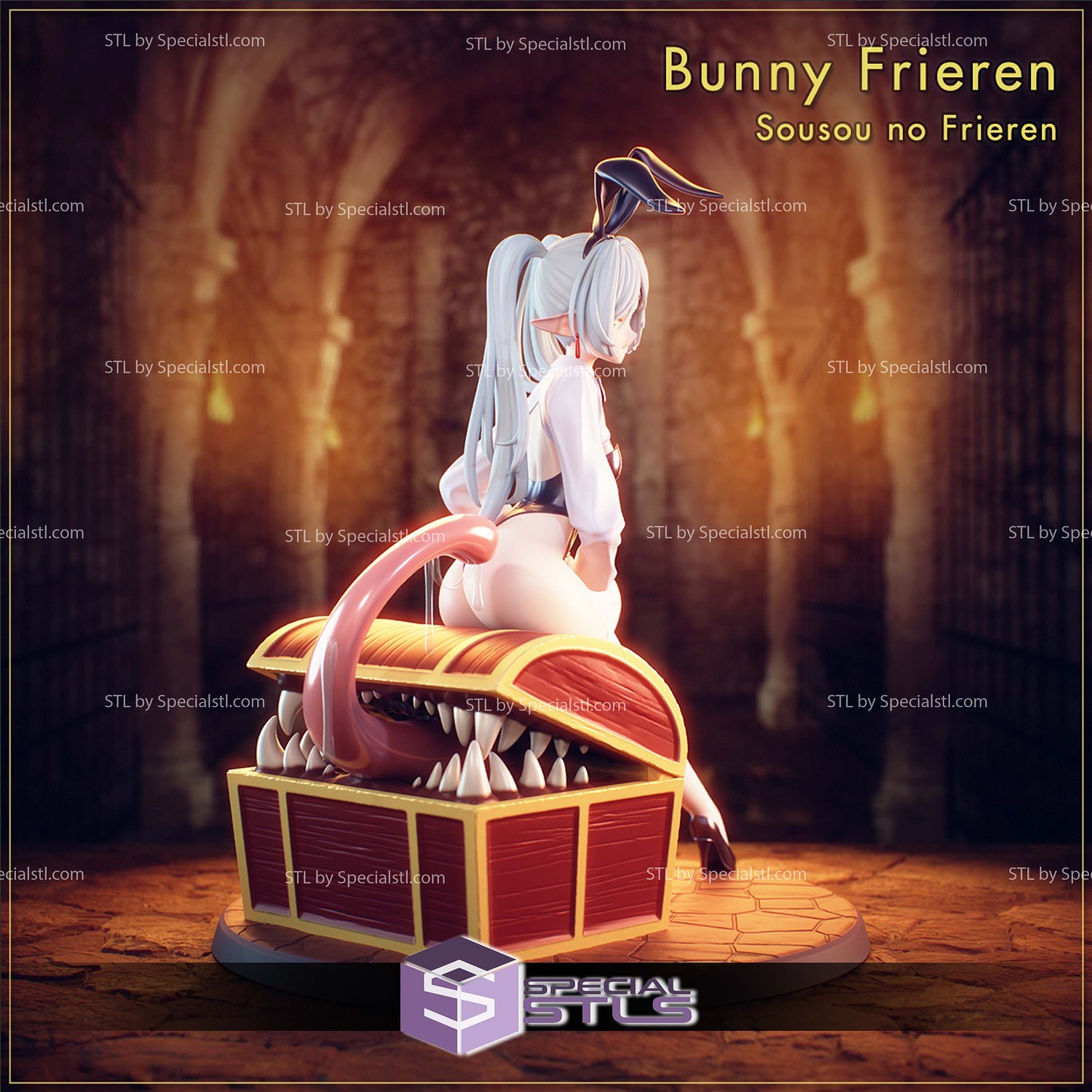 Bunny Frieren and Mimic Chest STL Files 3D Model — view 5