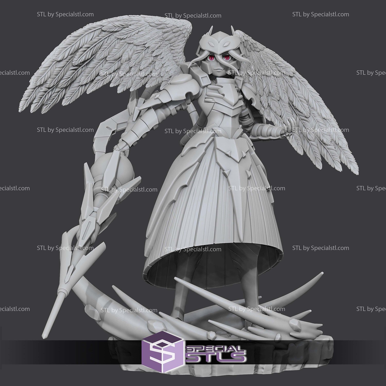 Shalltear Bloodfallen in Armor 3D Print Files STL Model — view 2