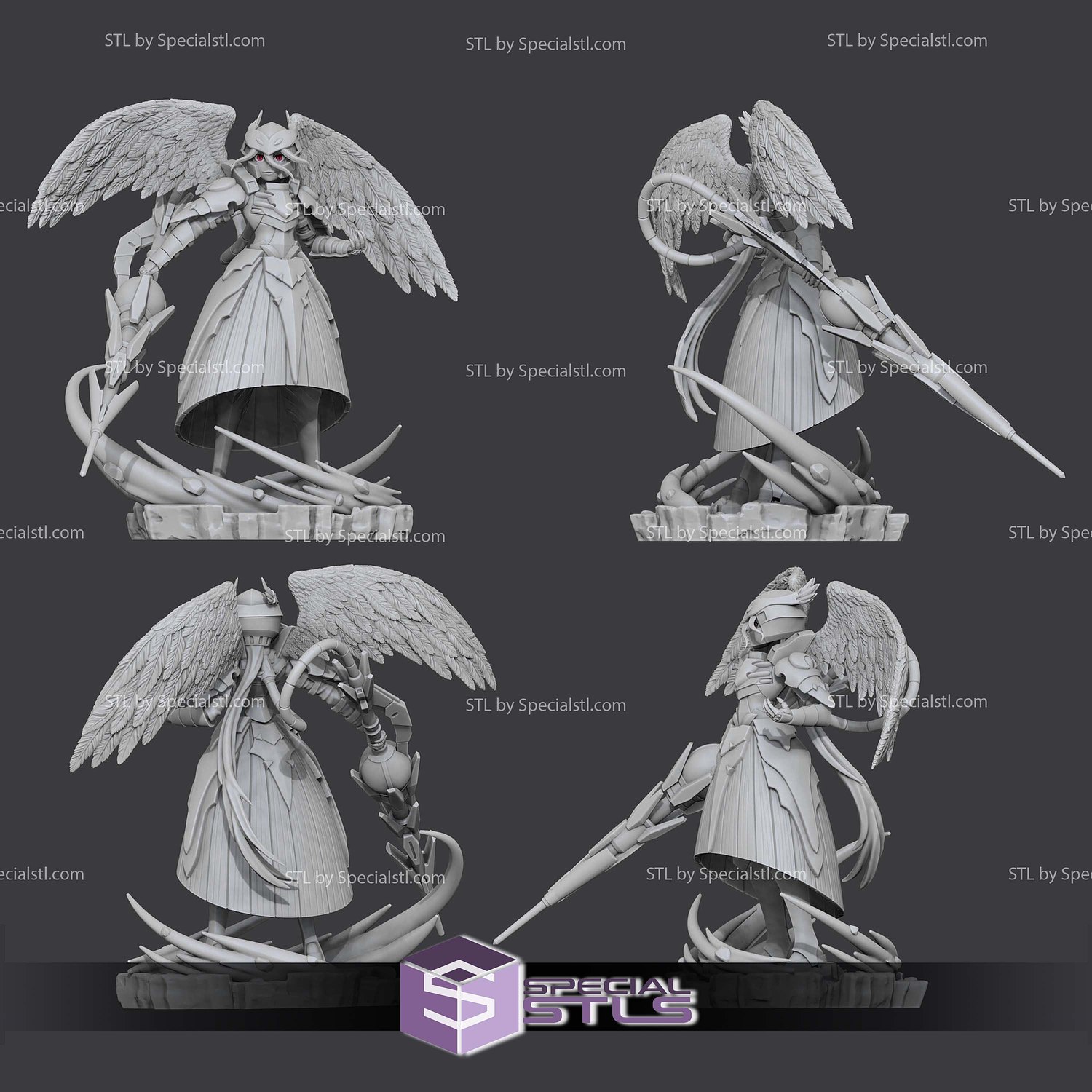 Shalltear Bloodfallen in Armor 3D Print Files STL Model — view 3
