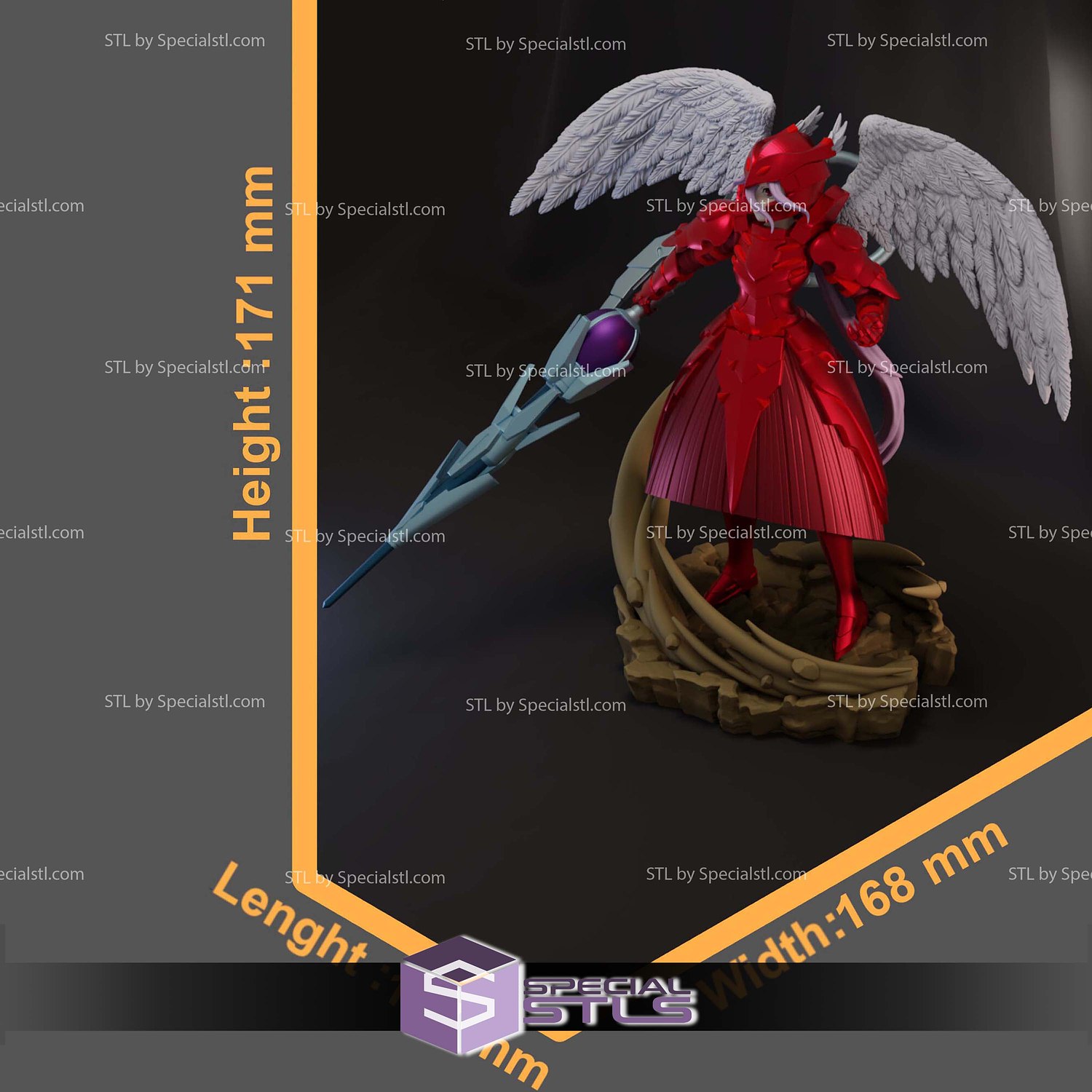 Shalltear Bloodfallen in Armor 3D Print Files STL Model — view 4