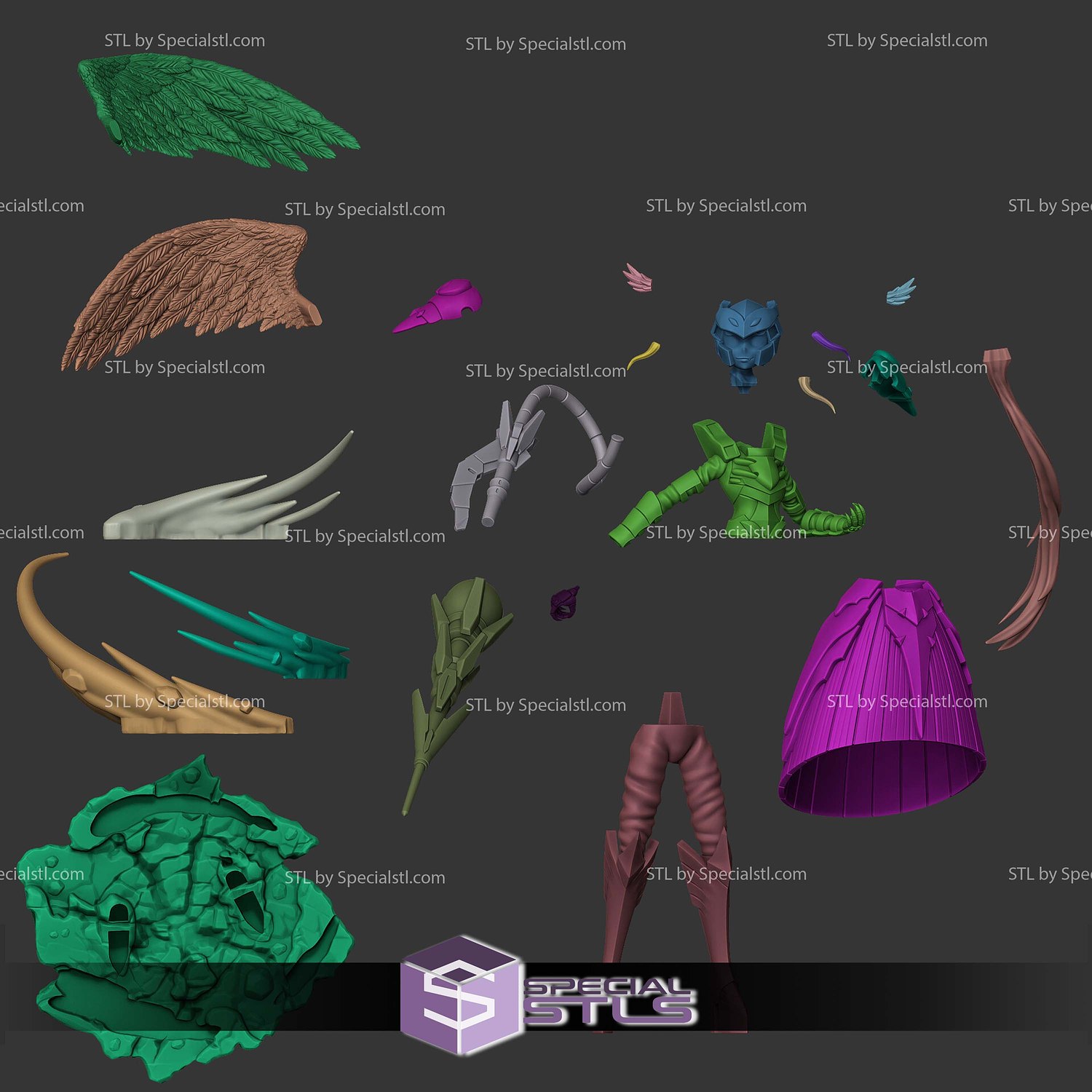 Shalltear Bloodfallen in Armor 3D Print Files STL Model — view 5