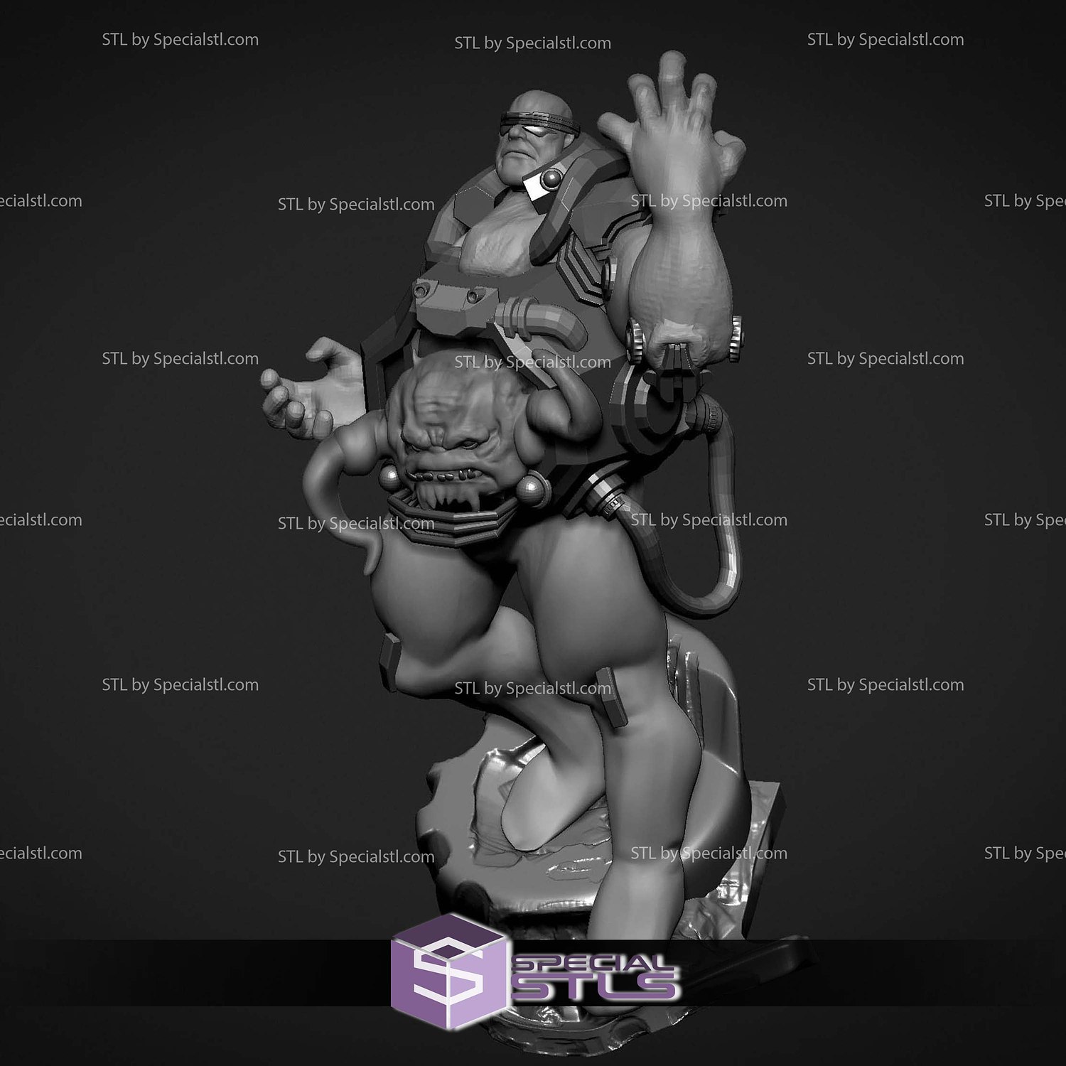 Krang Standalone Sculptures 3D Printing STL Model — view 2