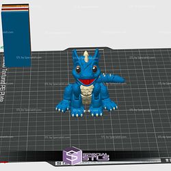 Tommy the Dragon Color 3D Print STL Model