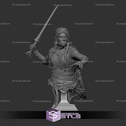 Freya God Of War Ragnarok V2 Bust STL Files 3D Model