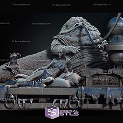 Jabba The Hutt and Leia V4 3D Print Model STL Model — view 1