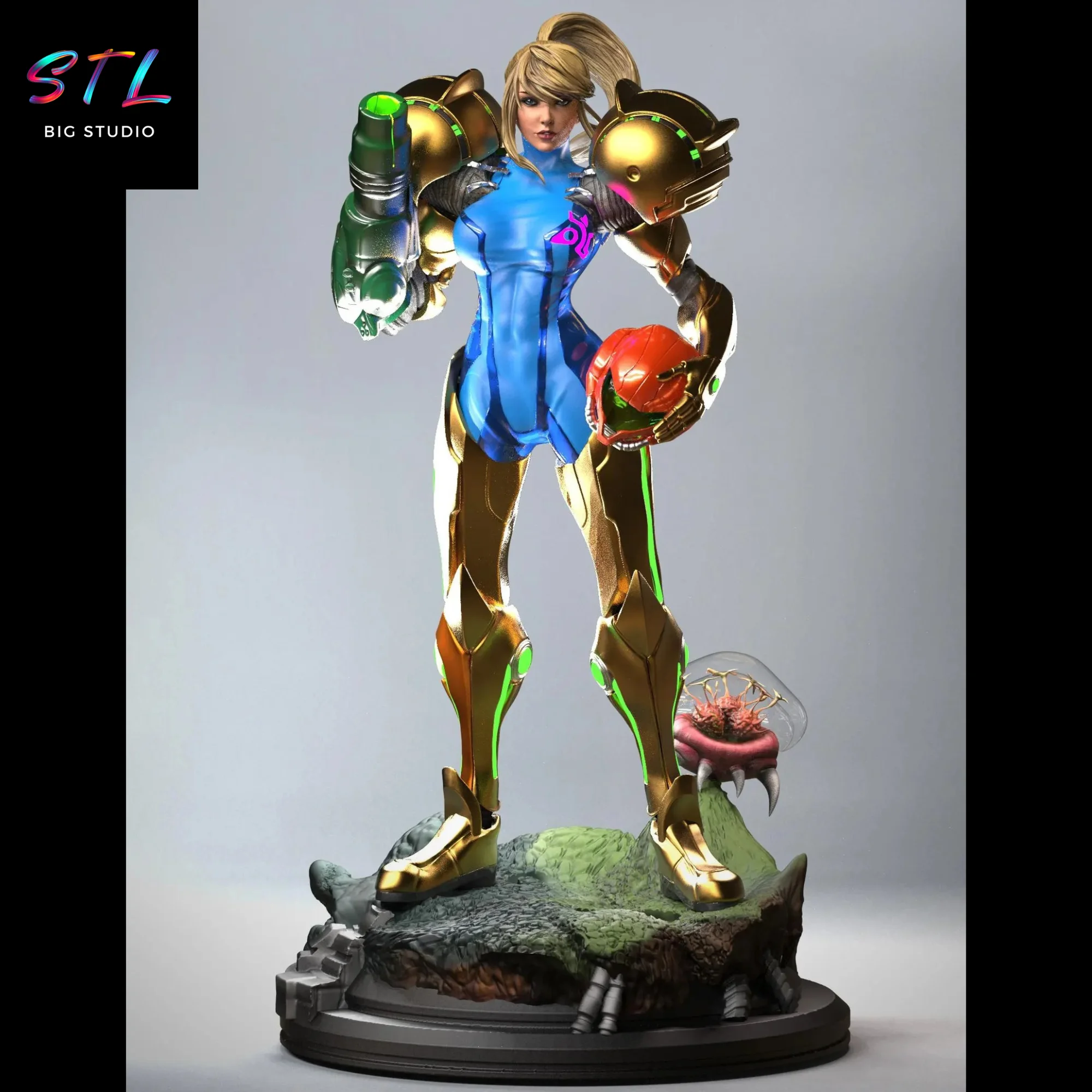 Samus Aran STL | Metroid | 3D Printable Figure Model