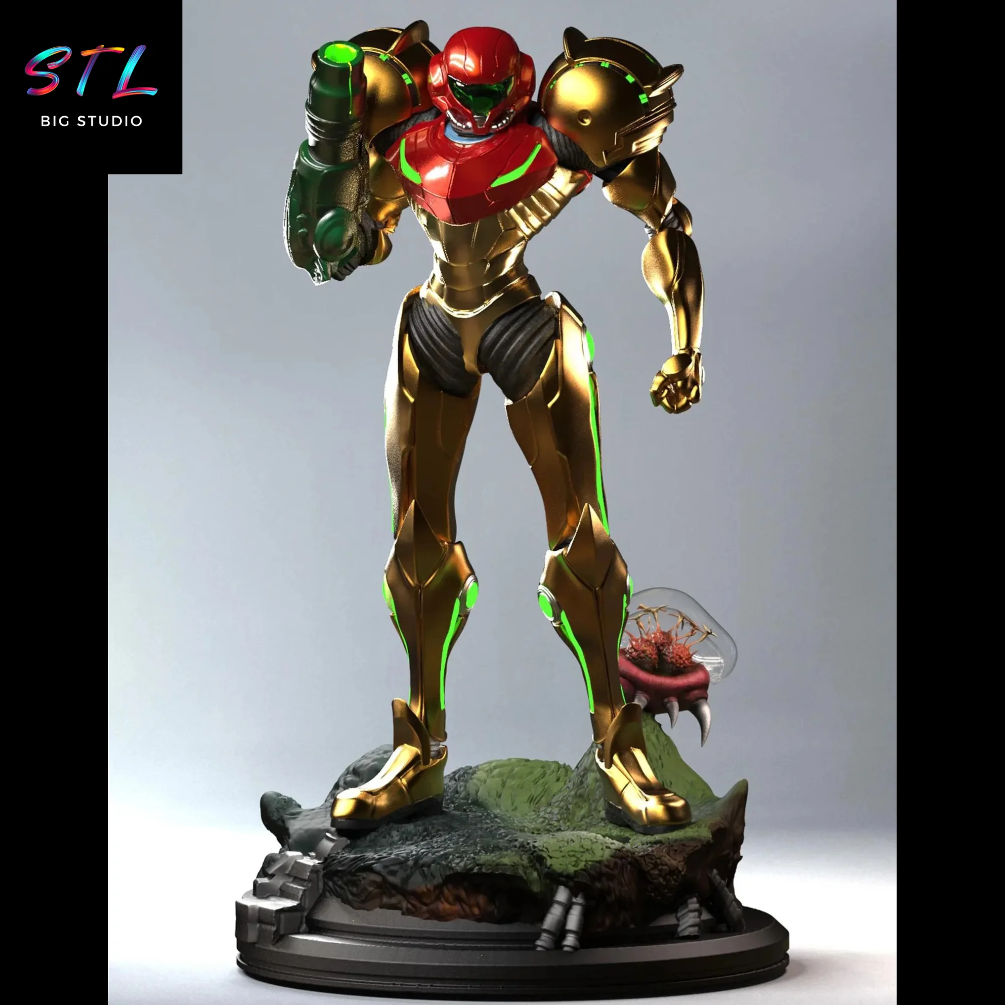 Samus Aran STL | Metroid | 3D Printable Figure Model — view 2