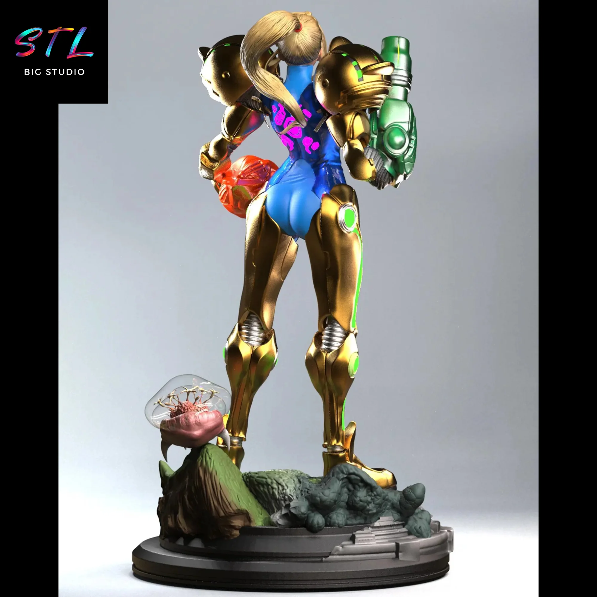 Samus Aran STL | Metroid | 3D Printable Figure Model — view 4