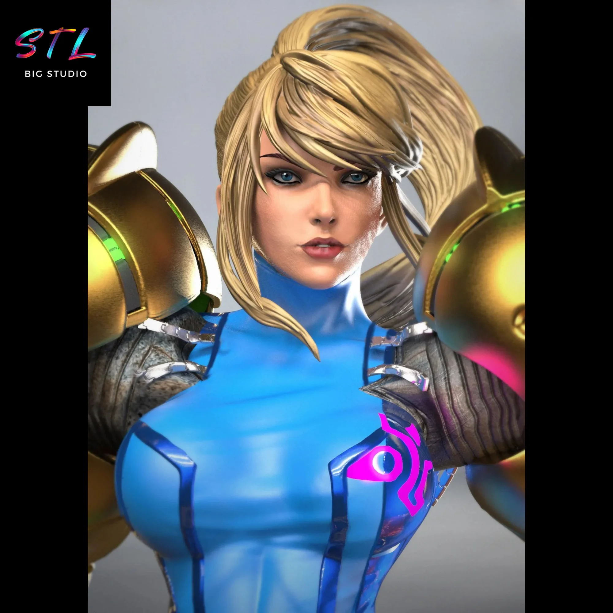 Samus Aran STL | Metroid | 3D Printable Figure Model — view 5