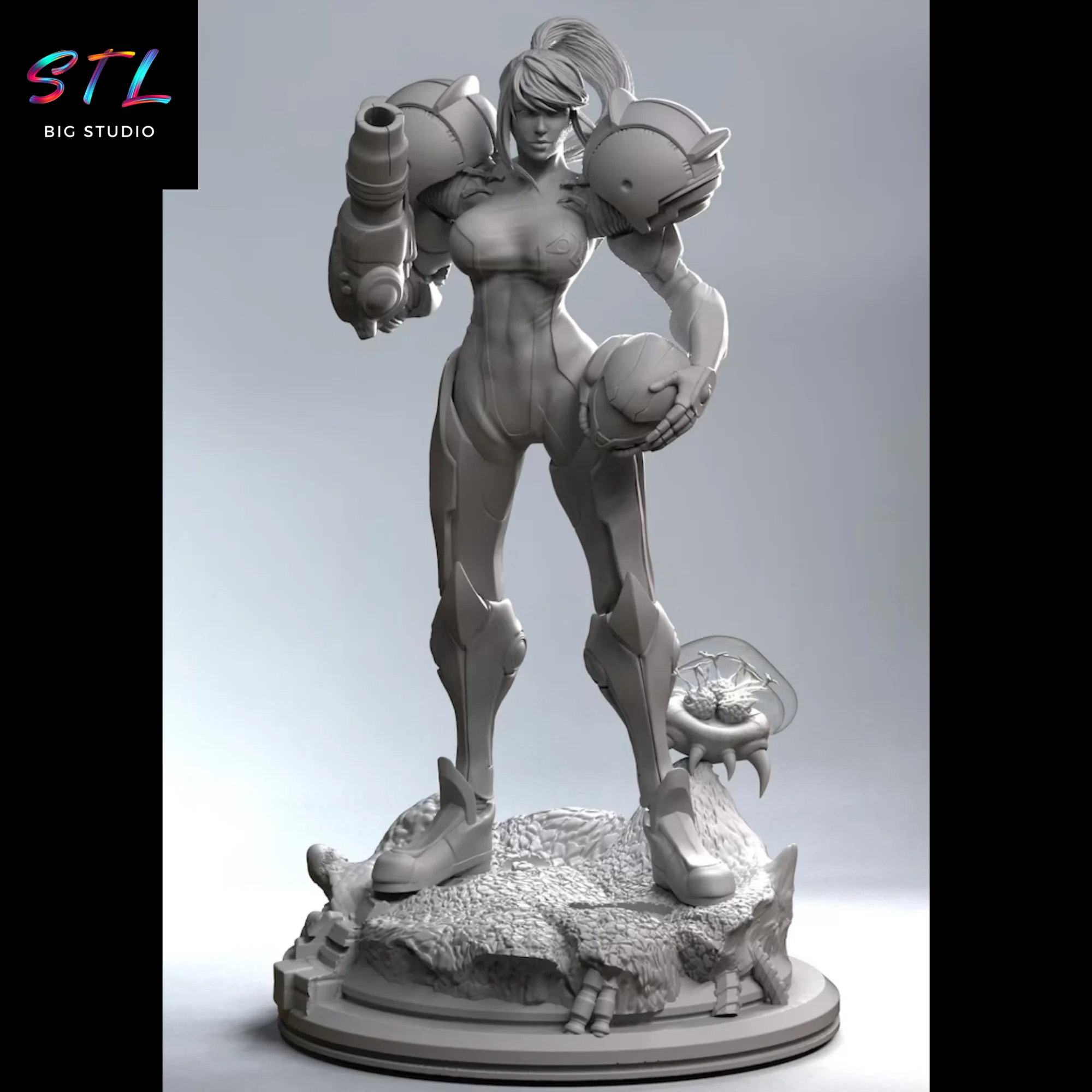 Samus Aran STL | Metroid | 3D Printable Figure Model — view 7