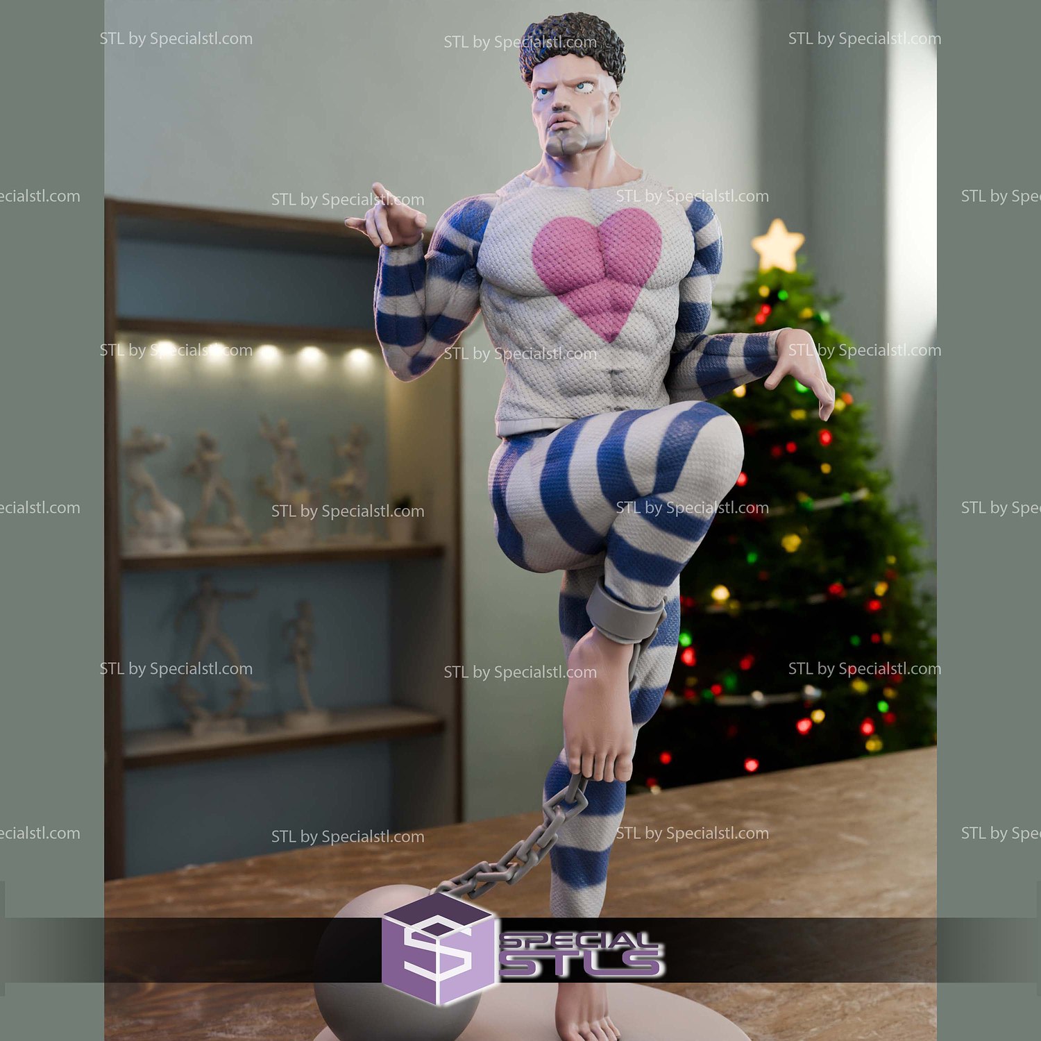 Puri-Puri Prisoner V2 Sculptures 3D Printing STL Model — view 2