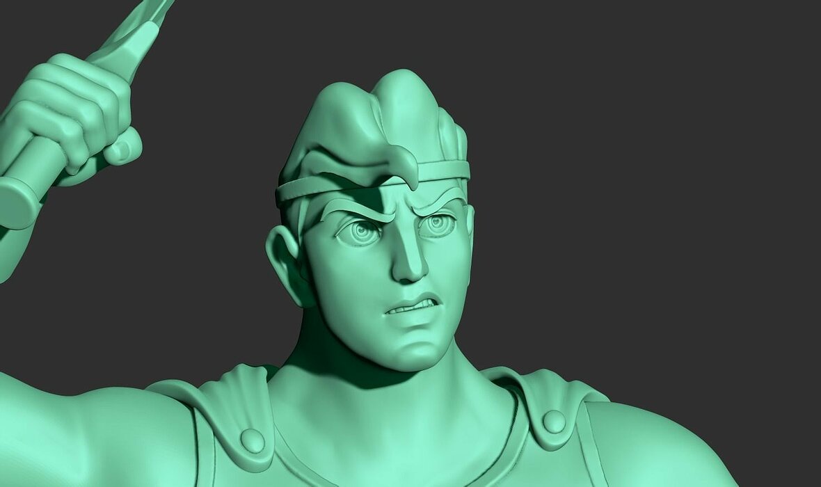 Disney Hercules 1-6 scale 3D STL Model — view 2