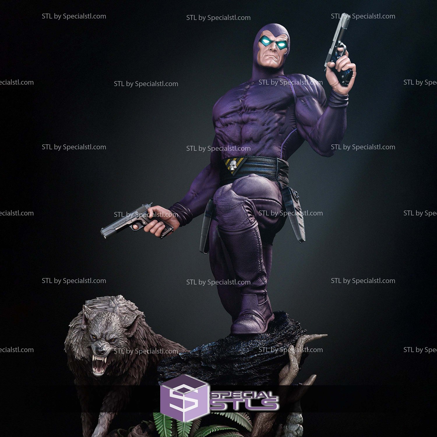 The Phantom and Wolf 3D Printing Models STL Model — view 3
