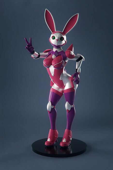 Space Bunny 3D STL Model — view 6