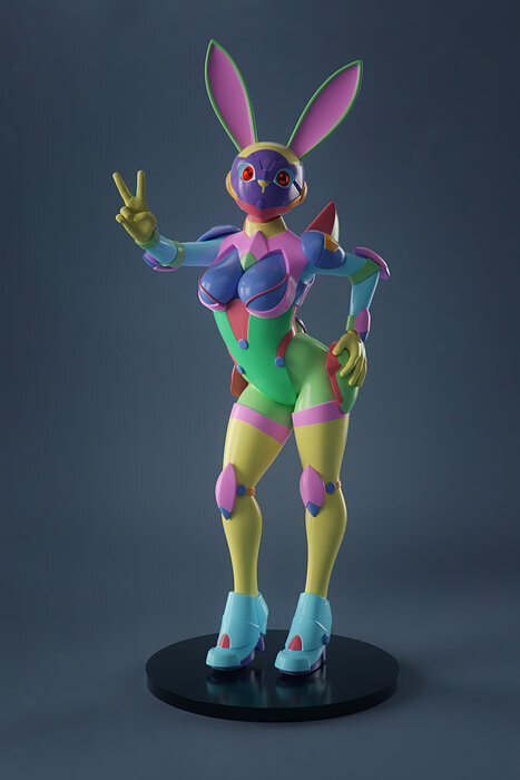 Space Bunny 3D STL Model — view 7