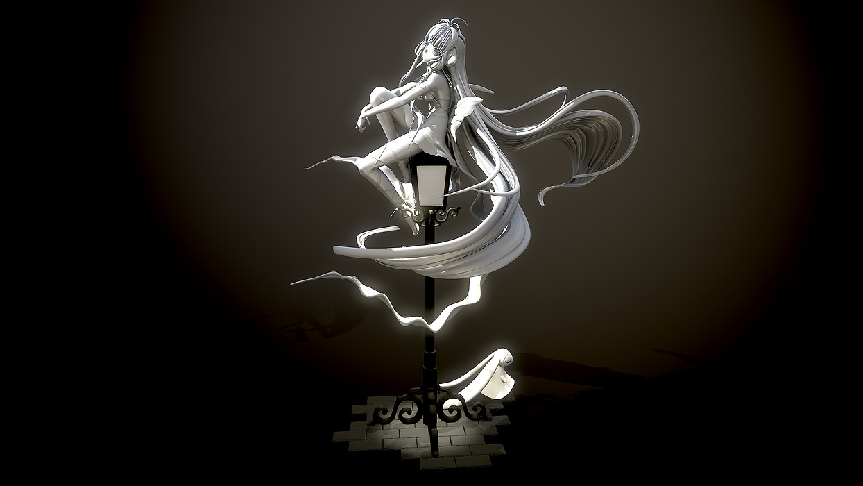 Chii Chobits Full Figure 3D STL Model — view 2