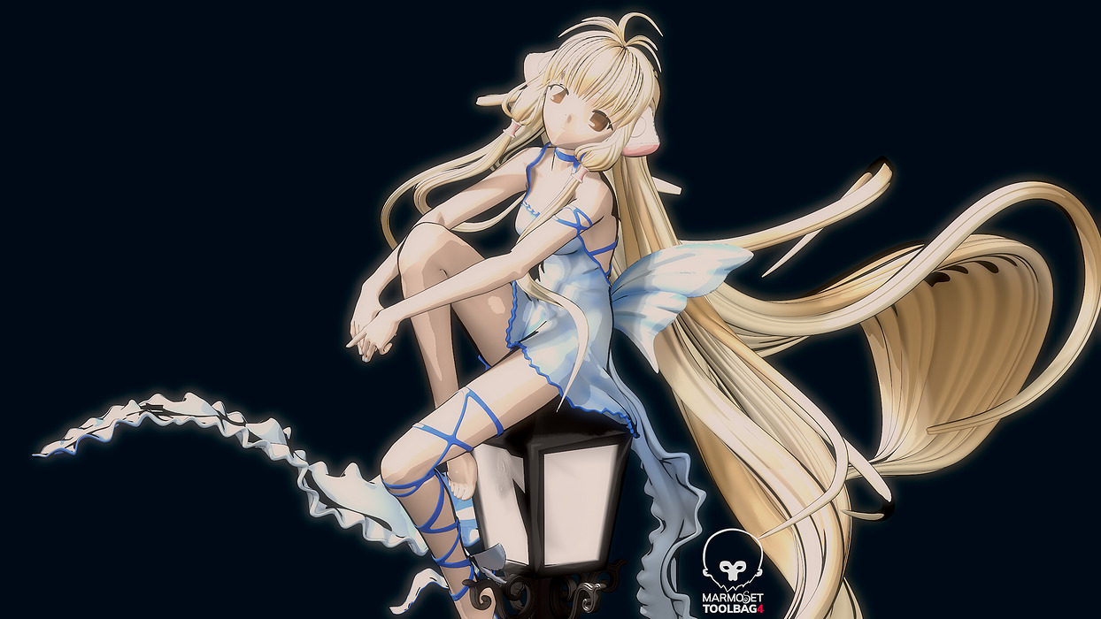 Chii Chobits Full Figure 3D STL Model — view 3