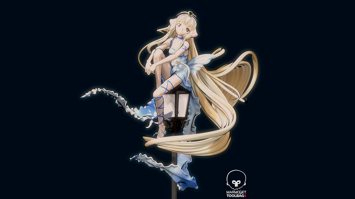 Chii Chobits Full Figure 3D STL Model — view 4